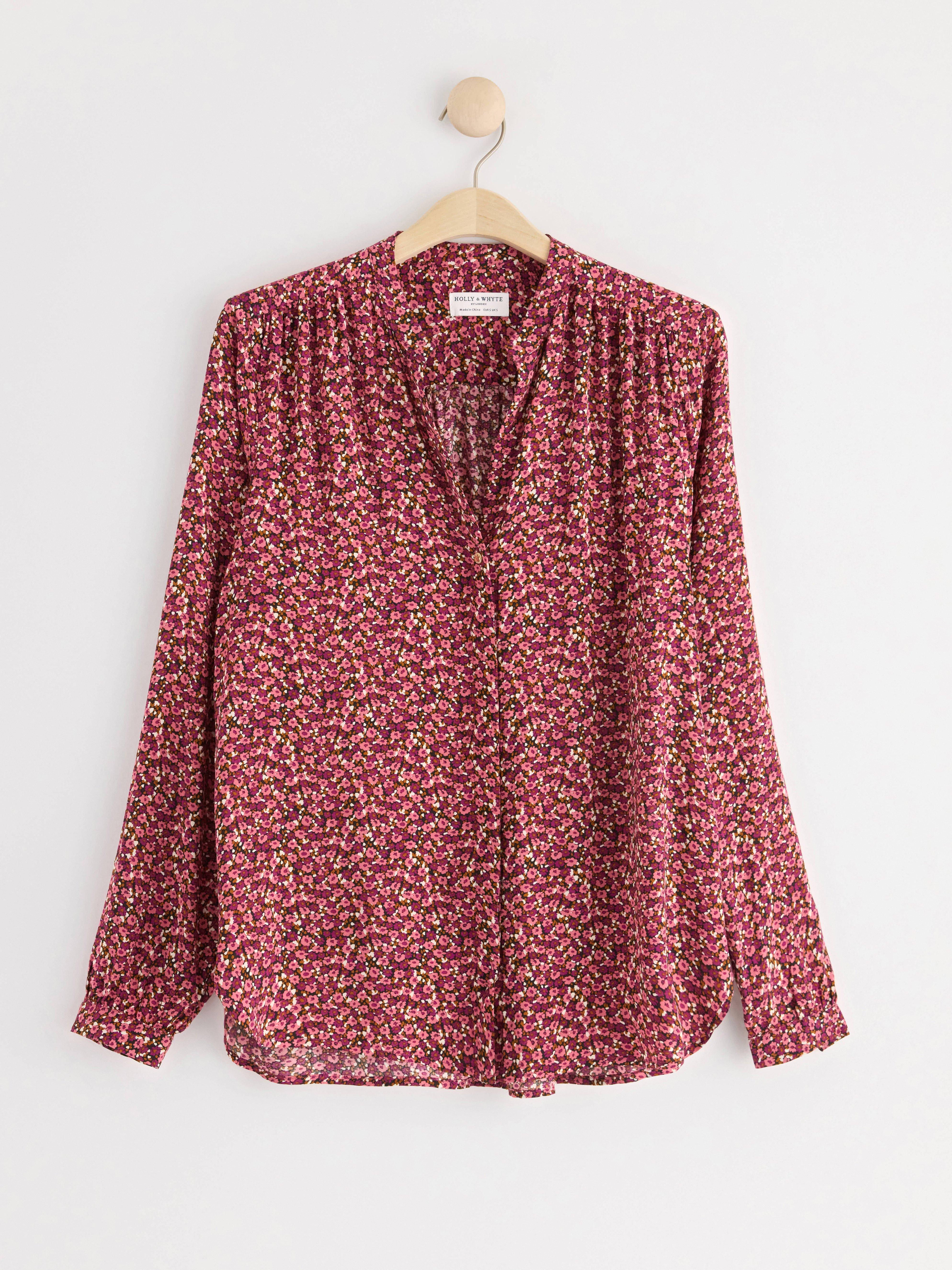 Blouse in viscose Dark Pink