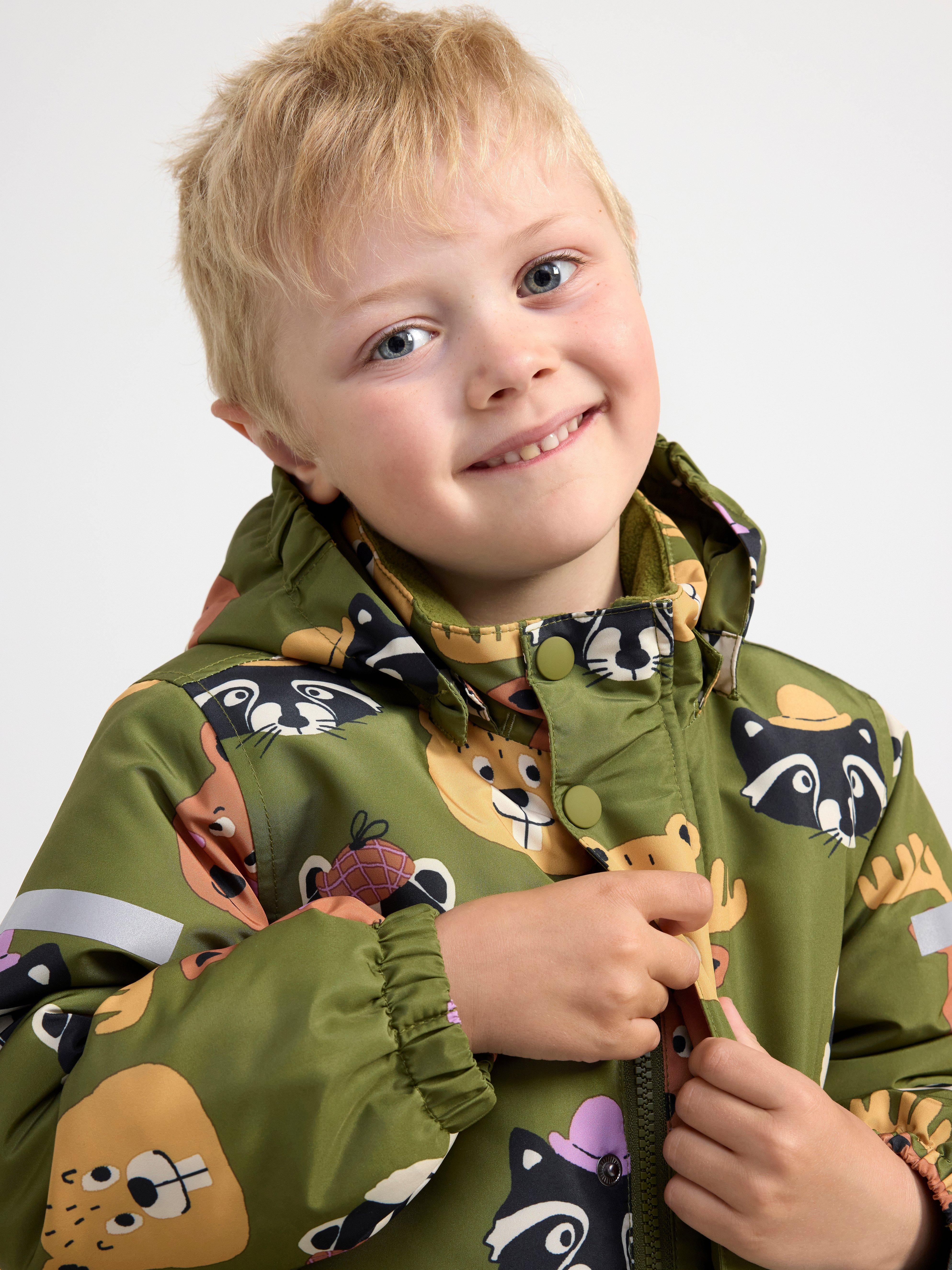 Water repellent padded jacket Dark Green