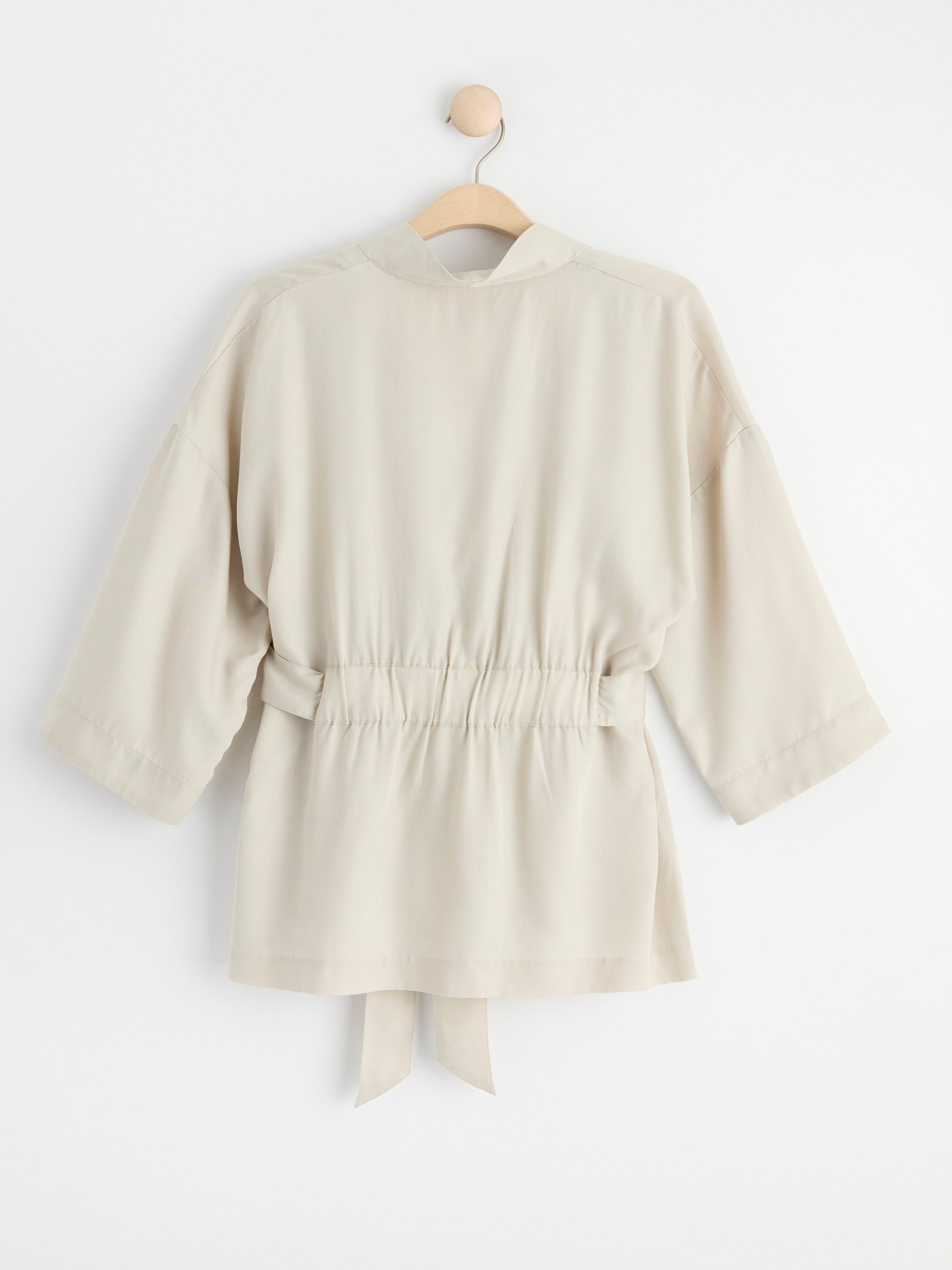 Three quarter sleeve jacket Light Beige