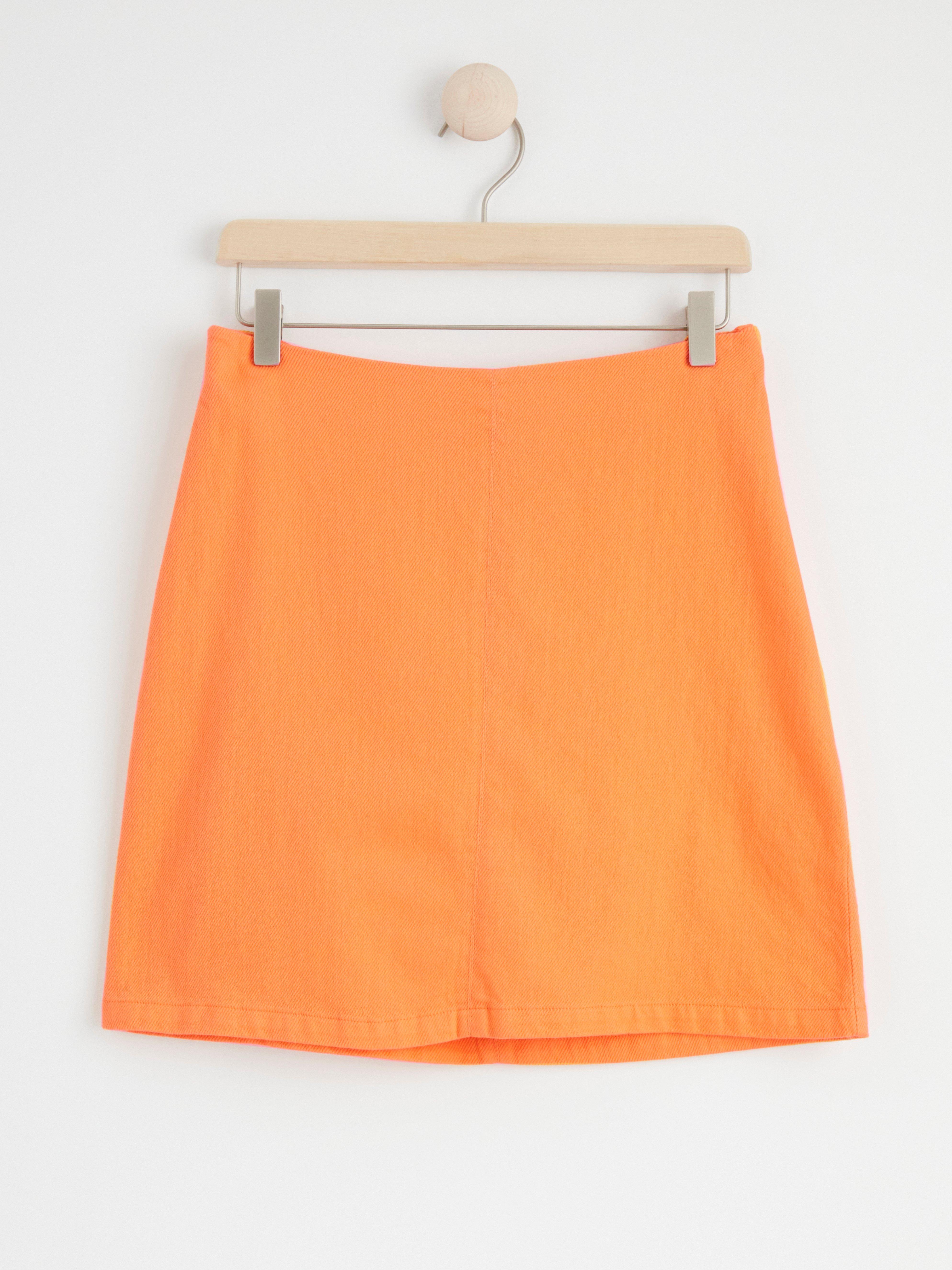 Mini cotton skirt Light Orange