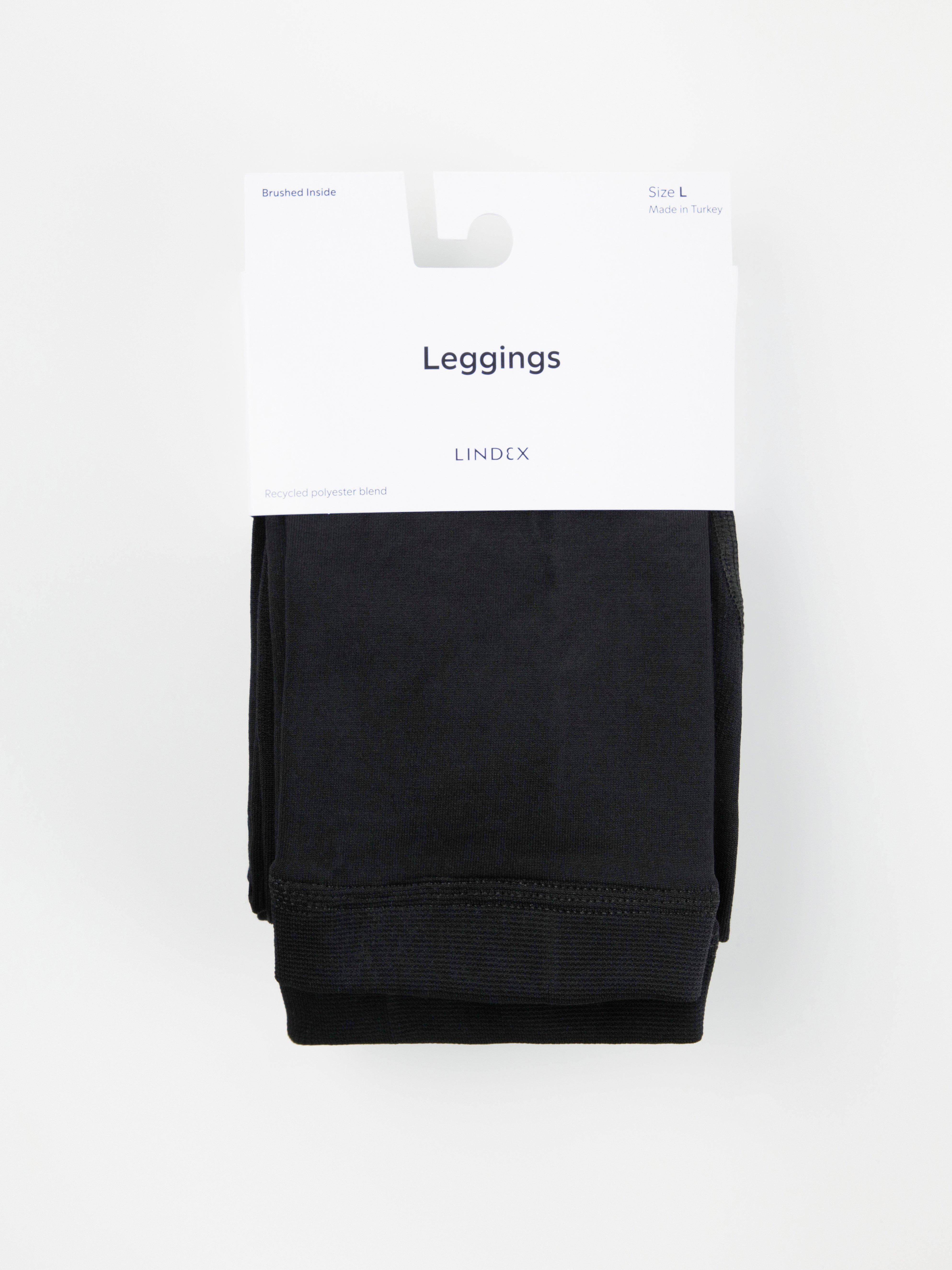 Leggings with brushed inside Black