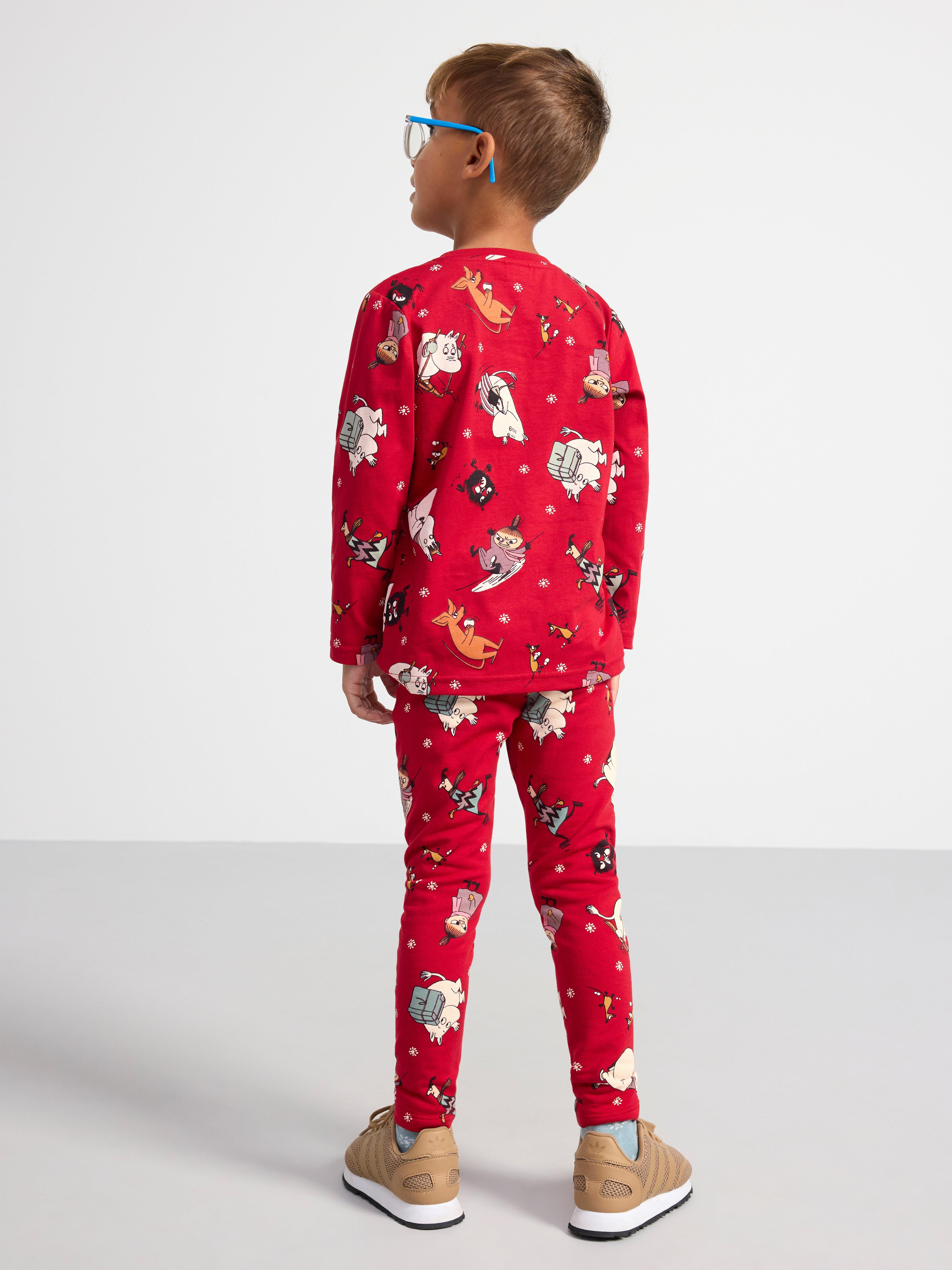 Leggings with Moomin Dark Red