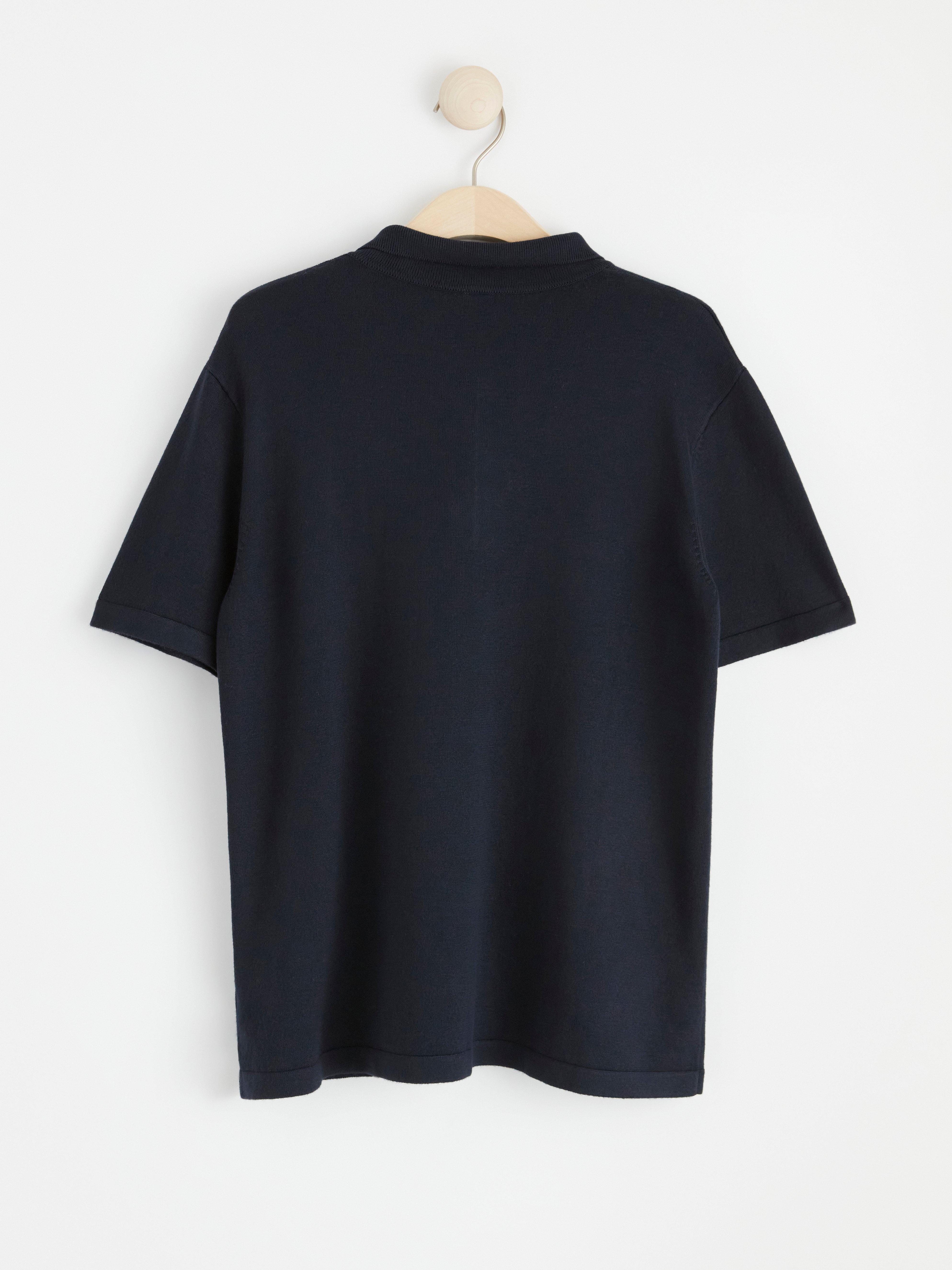 Fine-knitted polo shirt Dark Navy