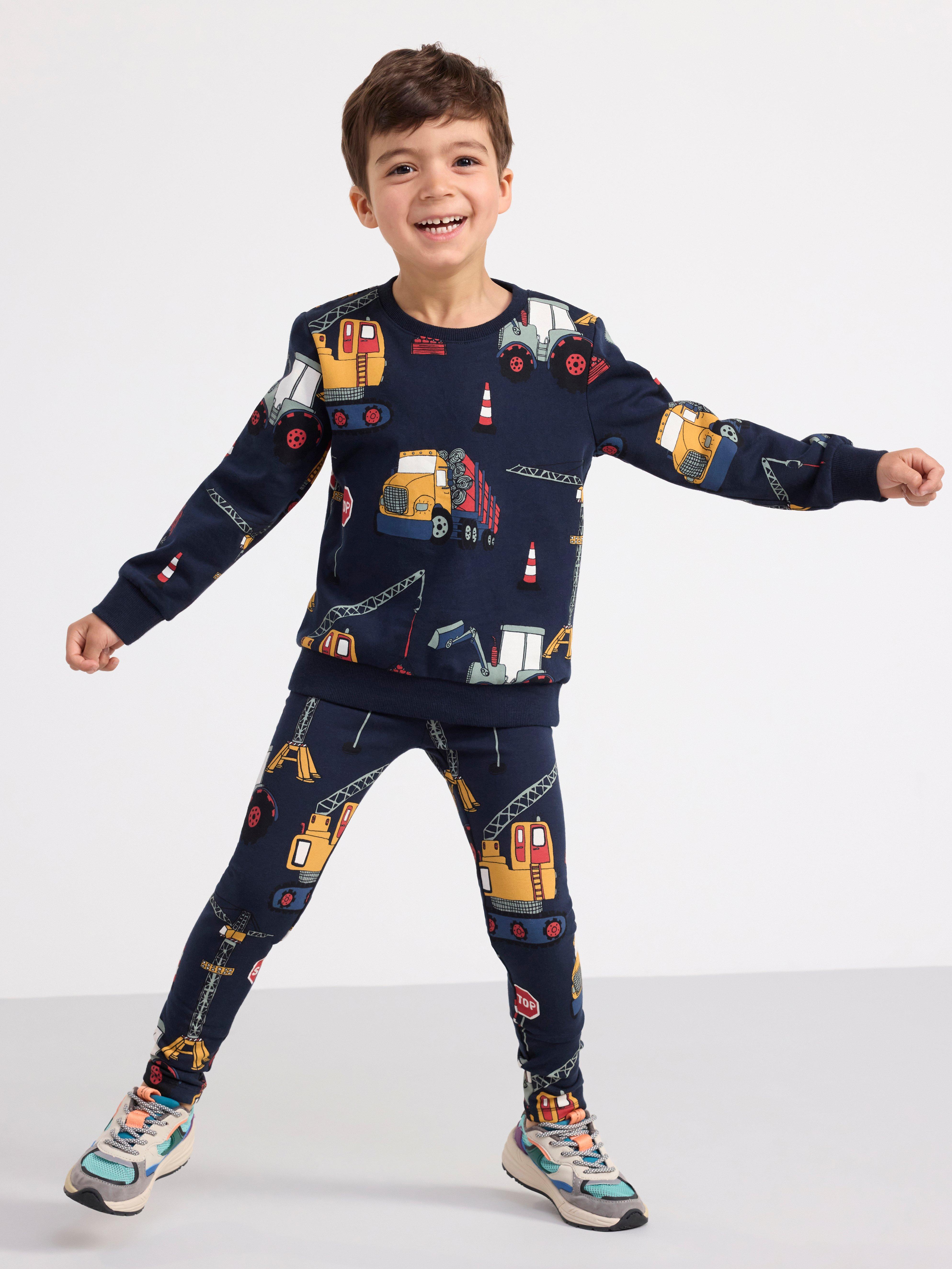 Leggings with working vehicles Dark Navy