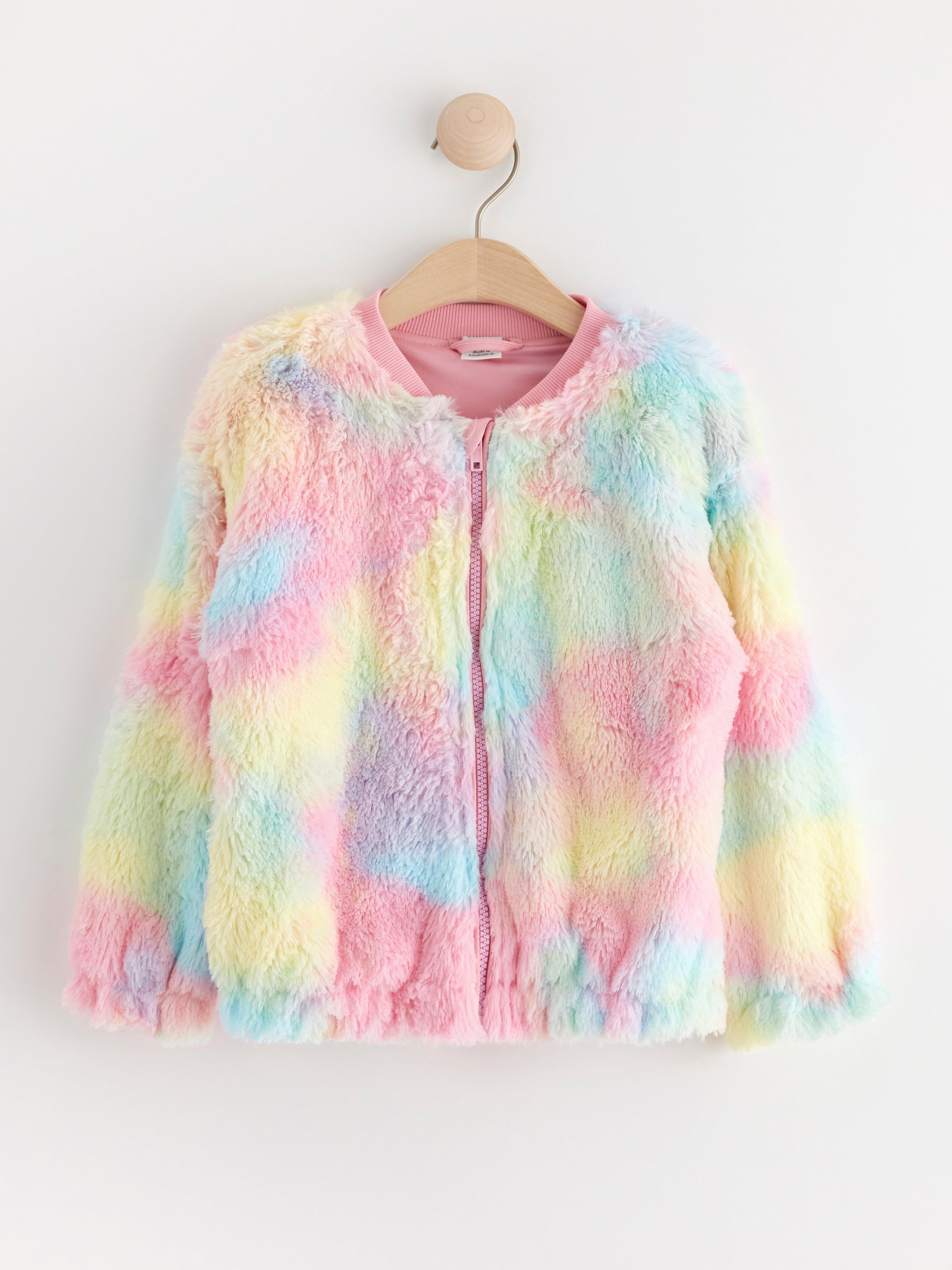 Jacket  fuzzy colourful pink