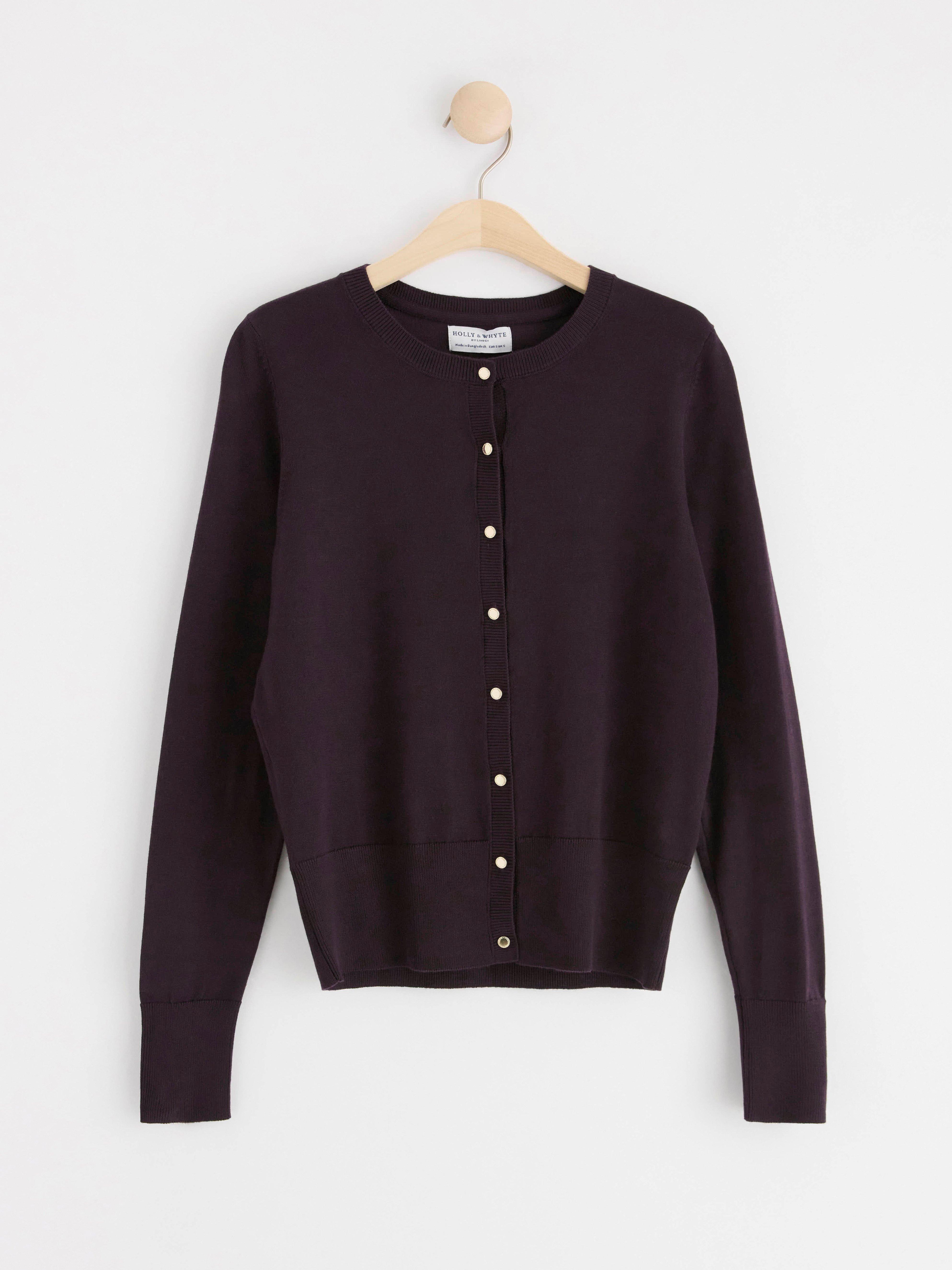 Fine-knit cardigan Dk Dusty Lilac