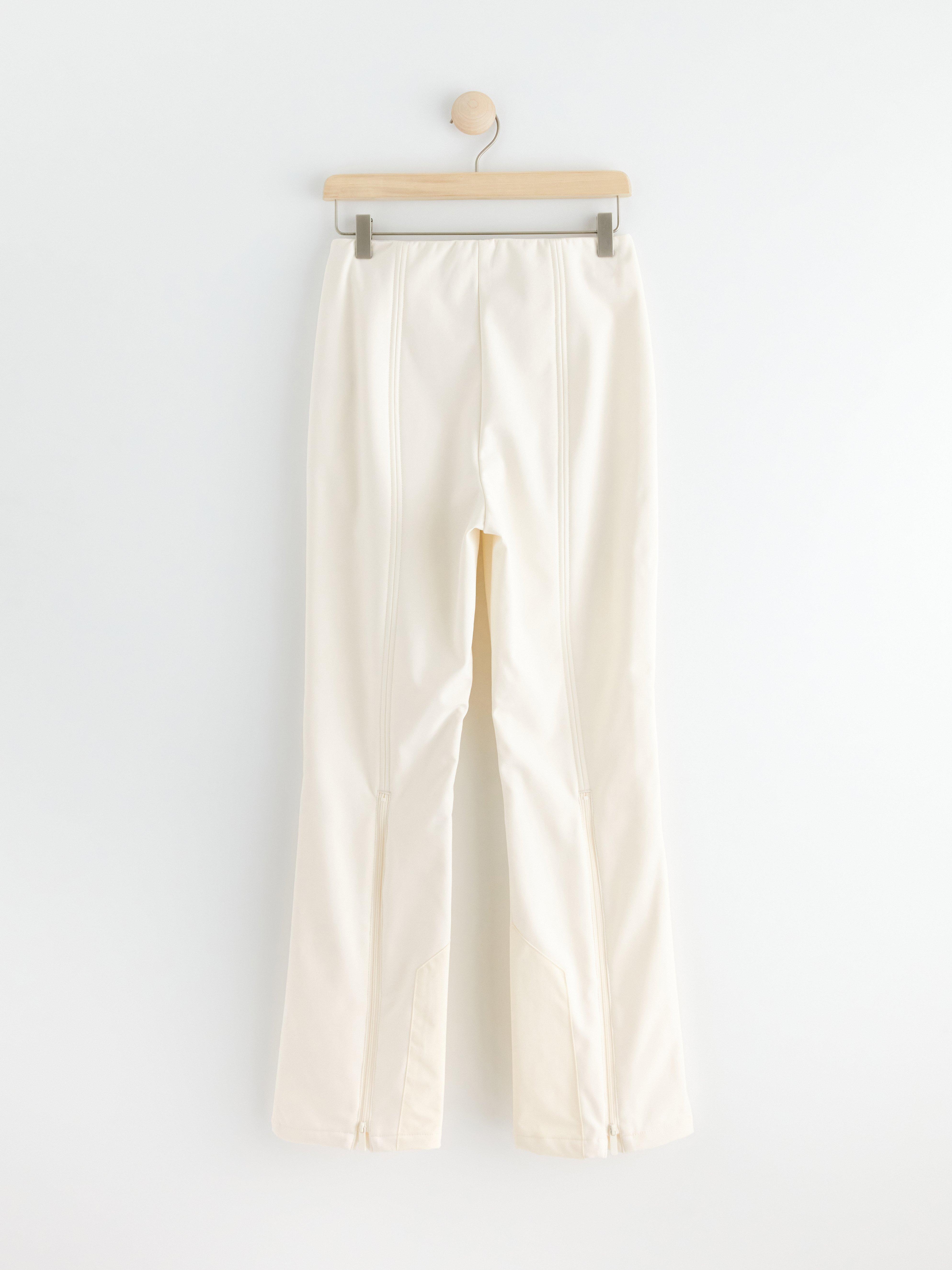 Ski trousers in softshell Light White