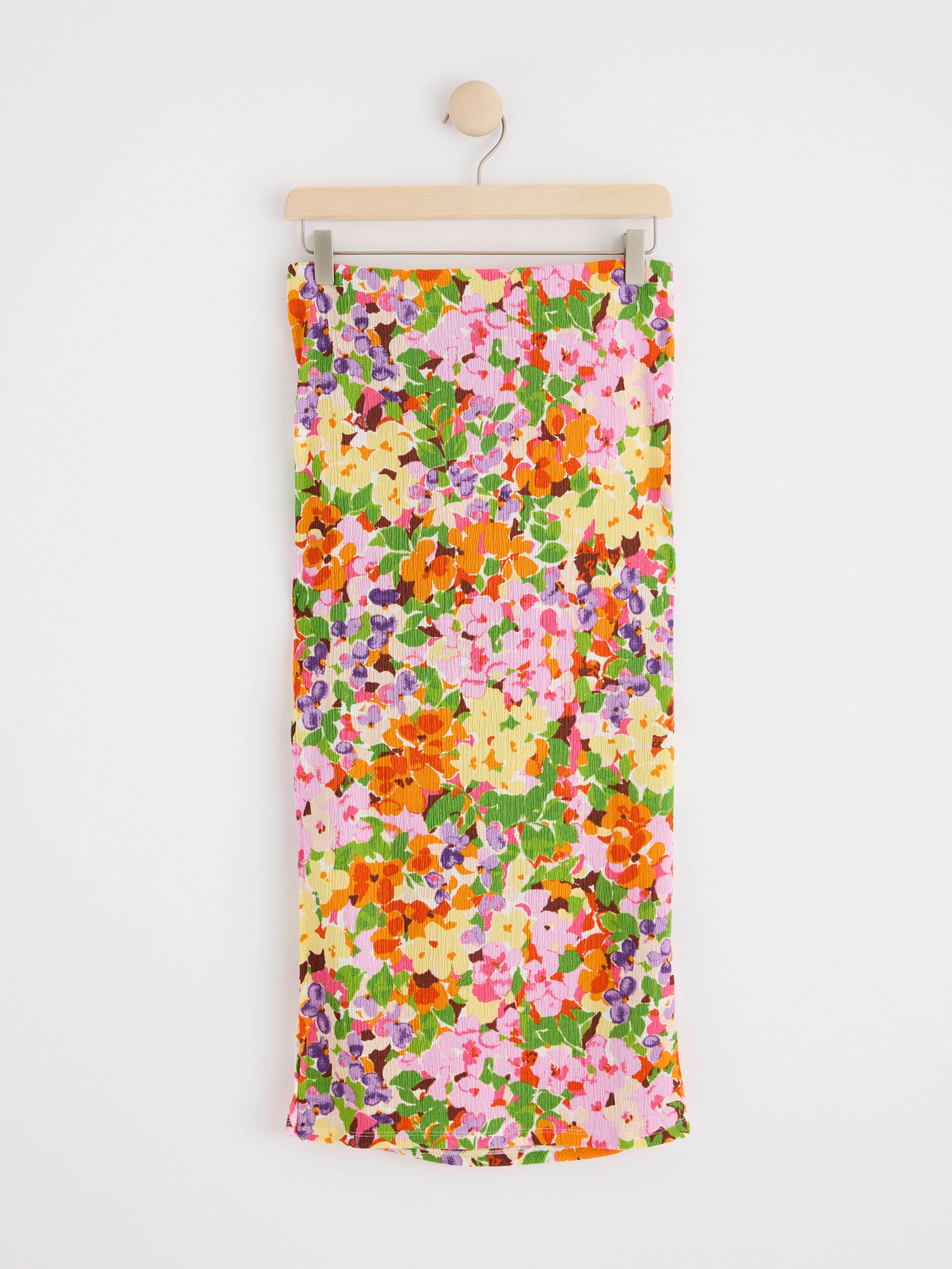 Textured jersey skirt Light Pink