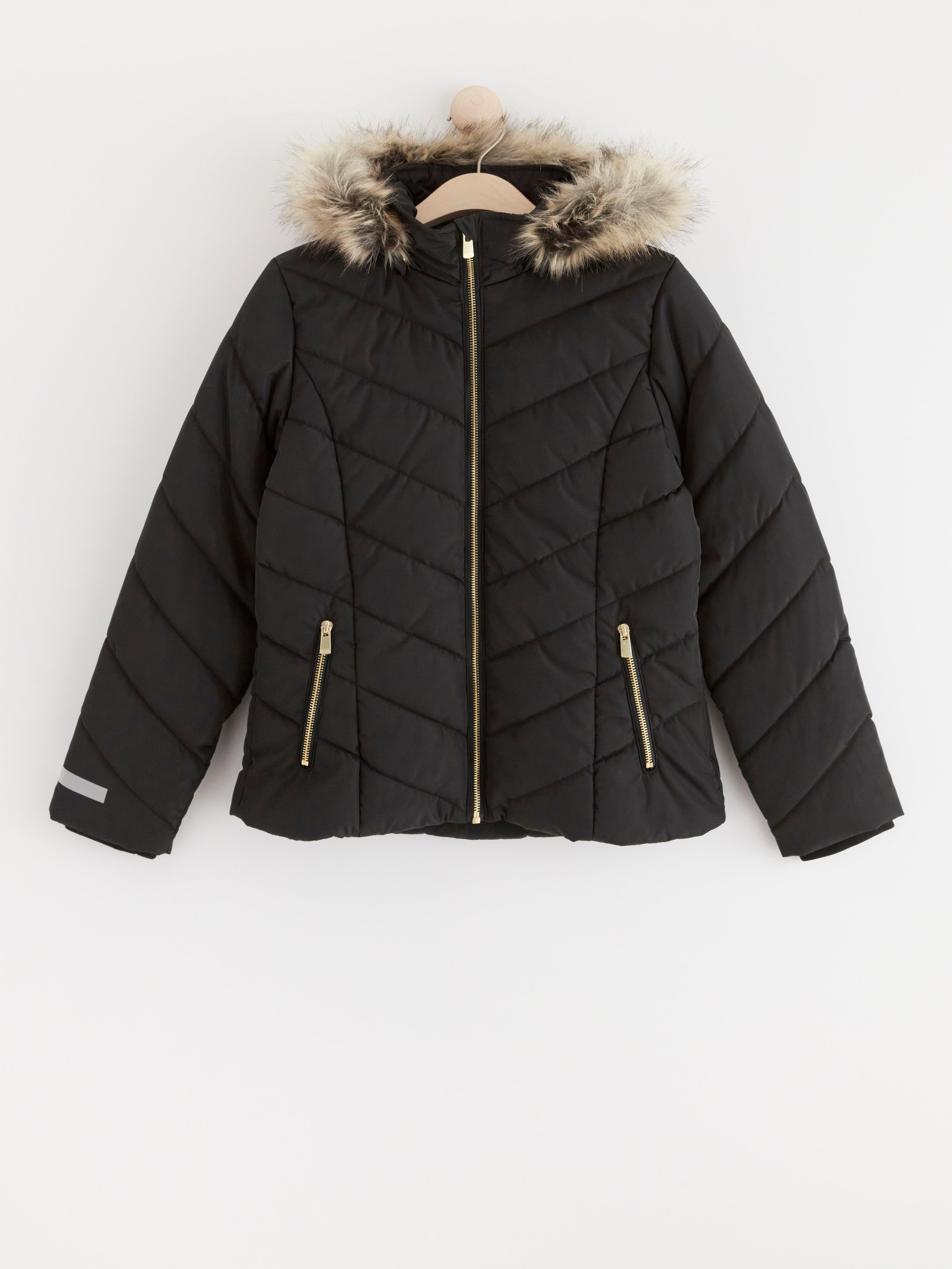 Water repellent padded jacket Black