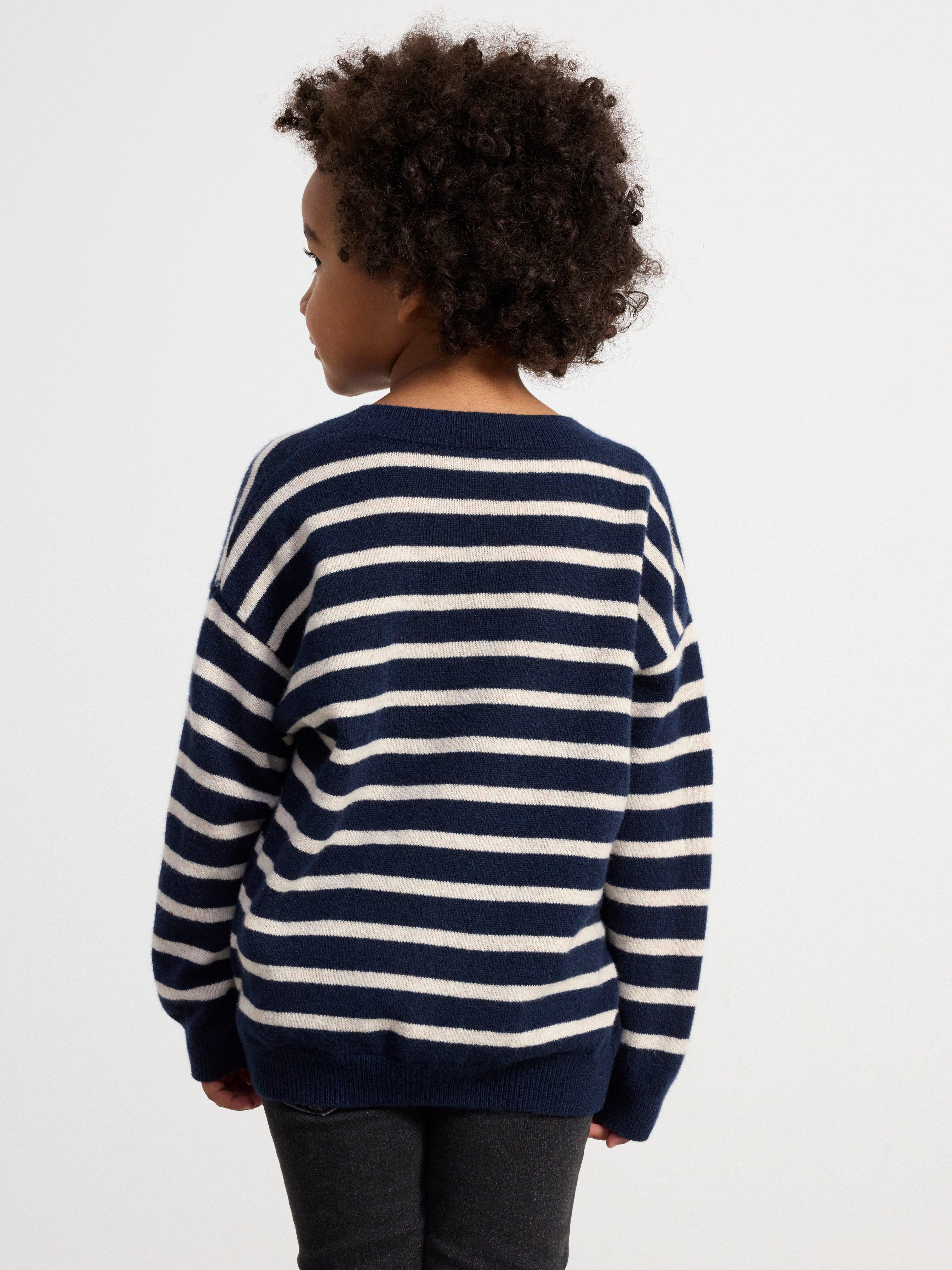Knitted jumper in Merino wool Navy