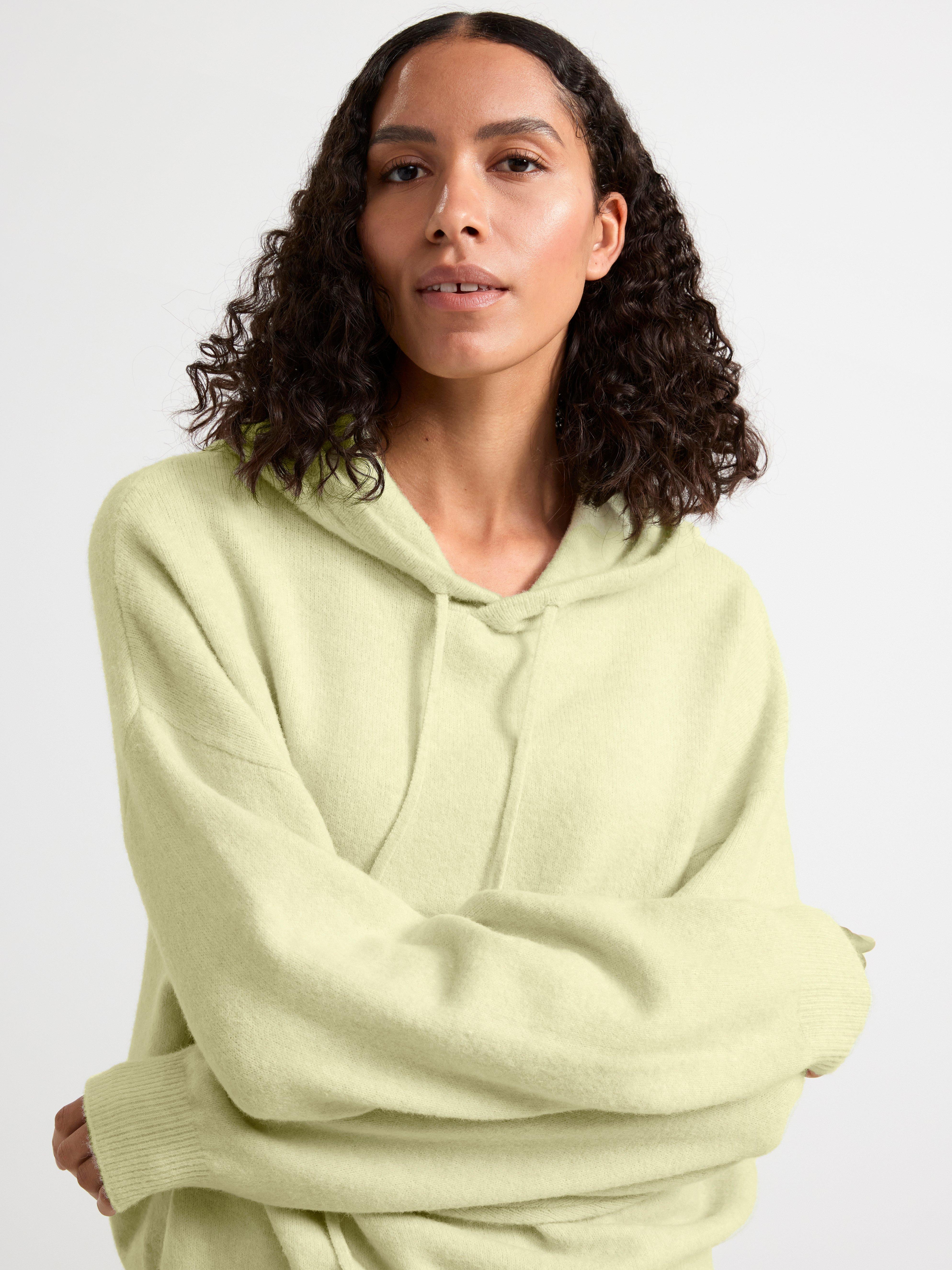 Hoodie knitted Light Dusty Green
