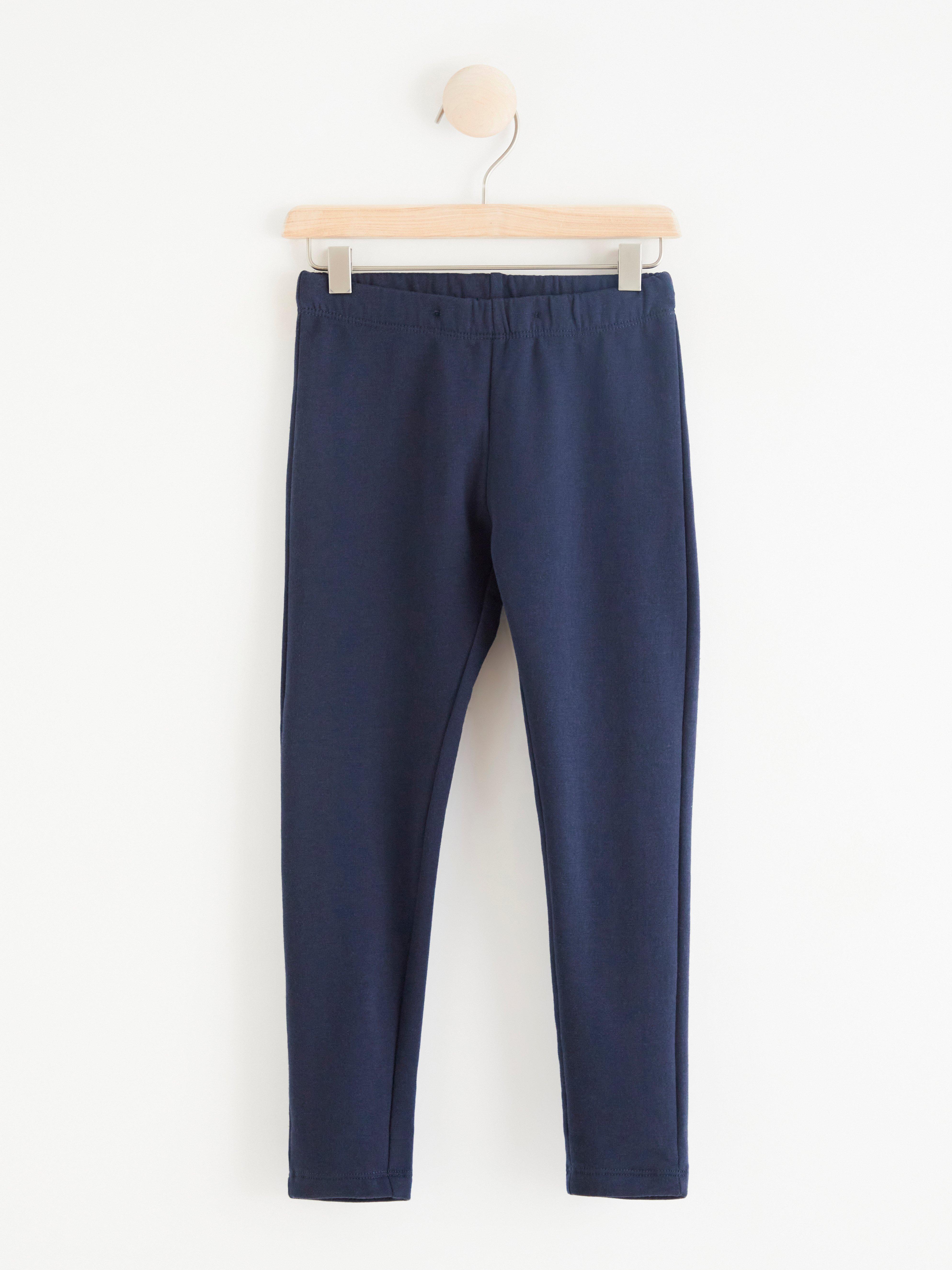 Extra durable leggings with brushed inside Dark Navy
