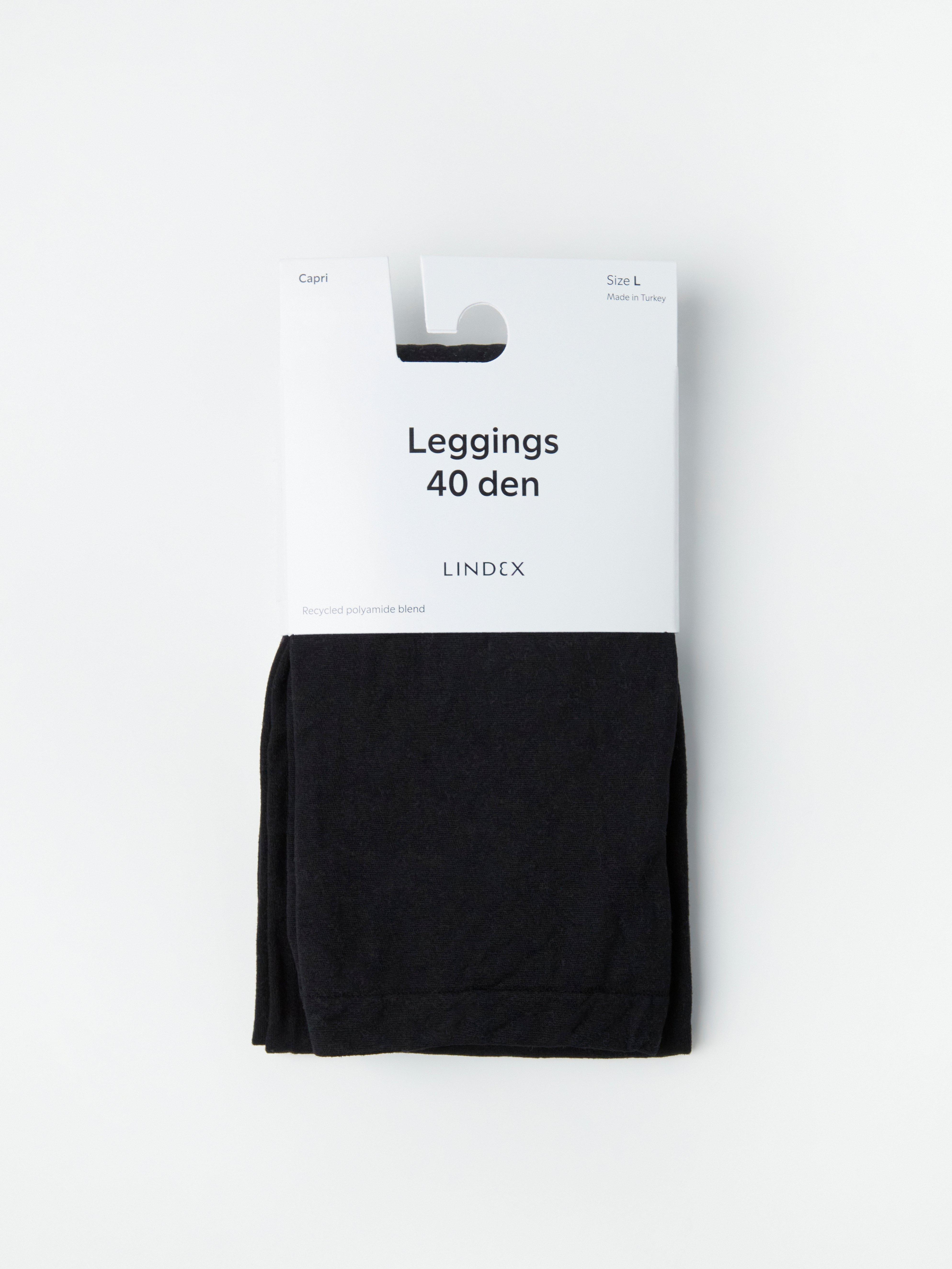 40 denier matt capri leggings Black