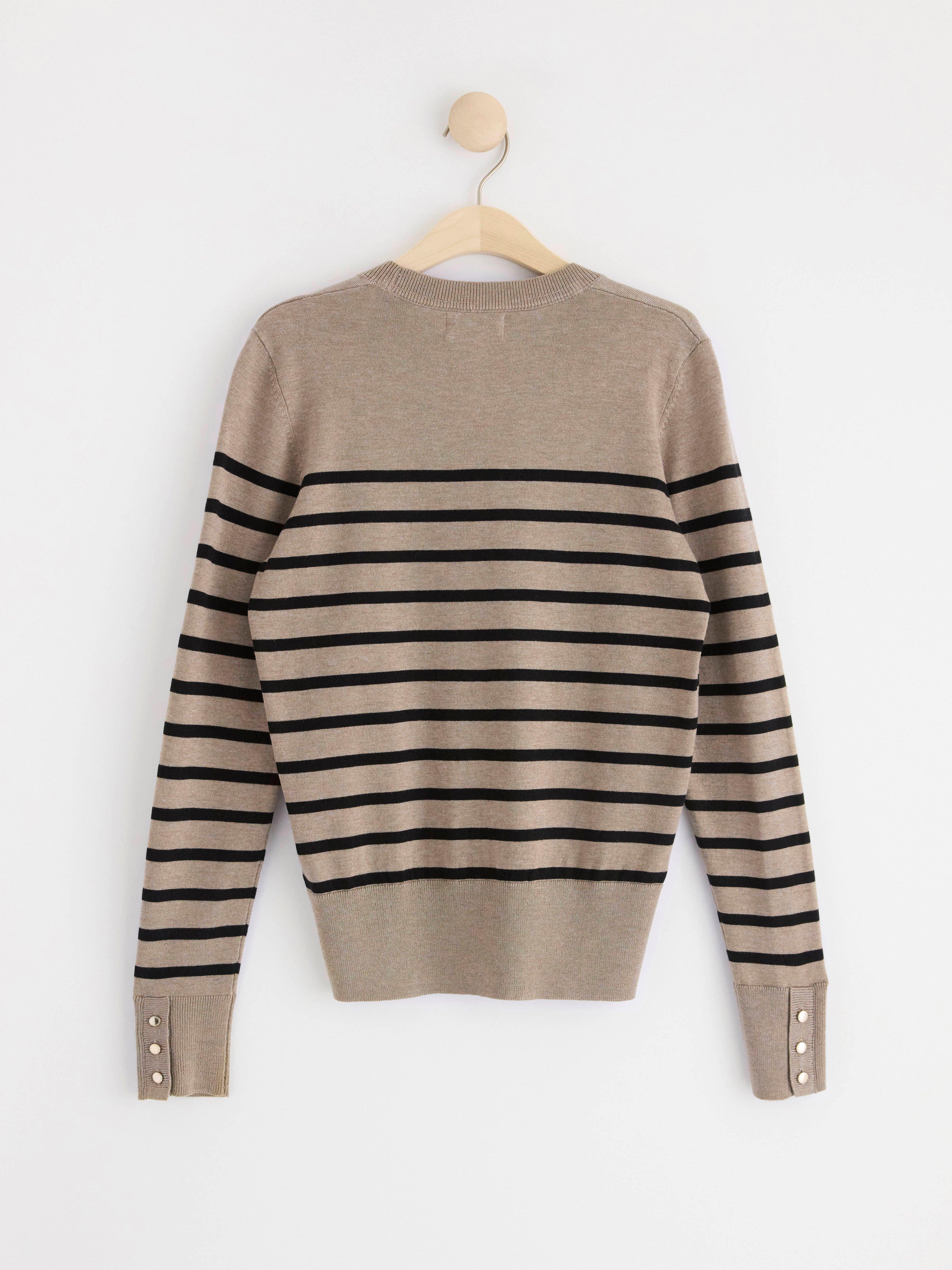 Jumper fine-knitted Light Brown Melange