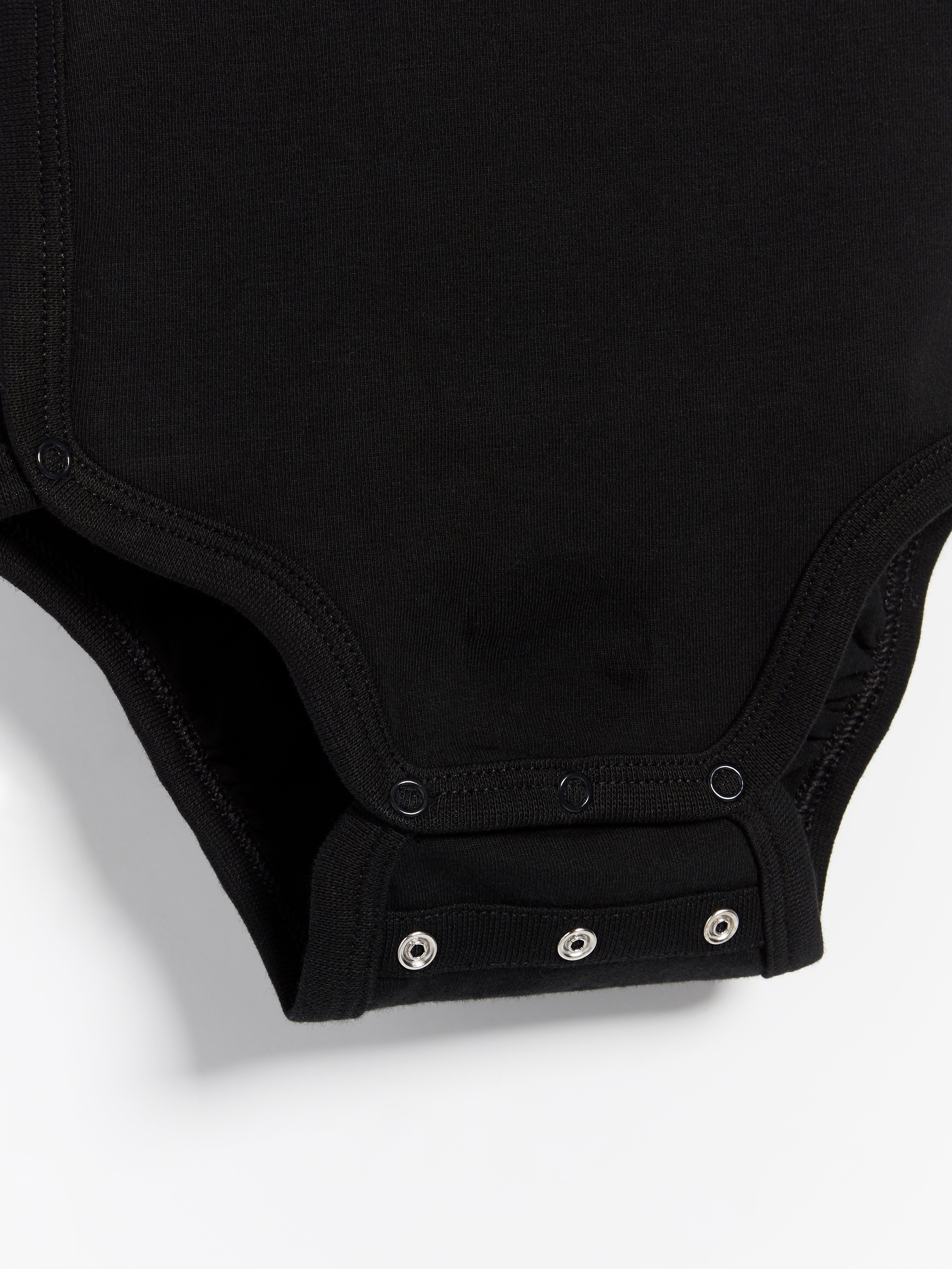 Long sleeve wrap bodysuit Off black