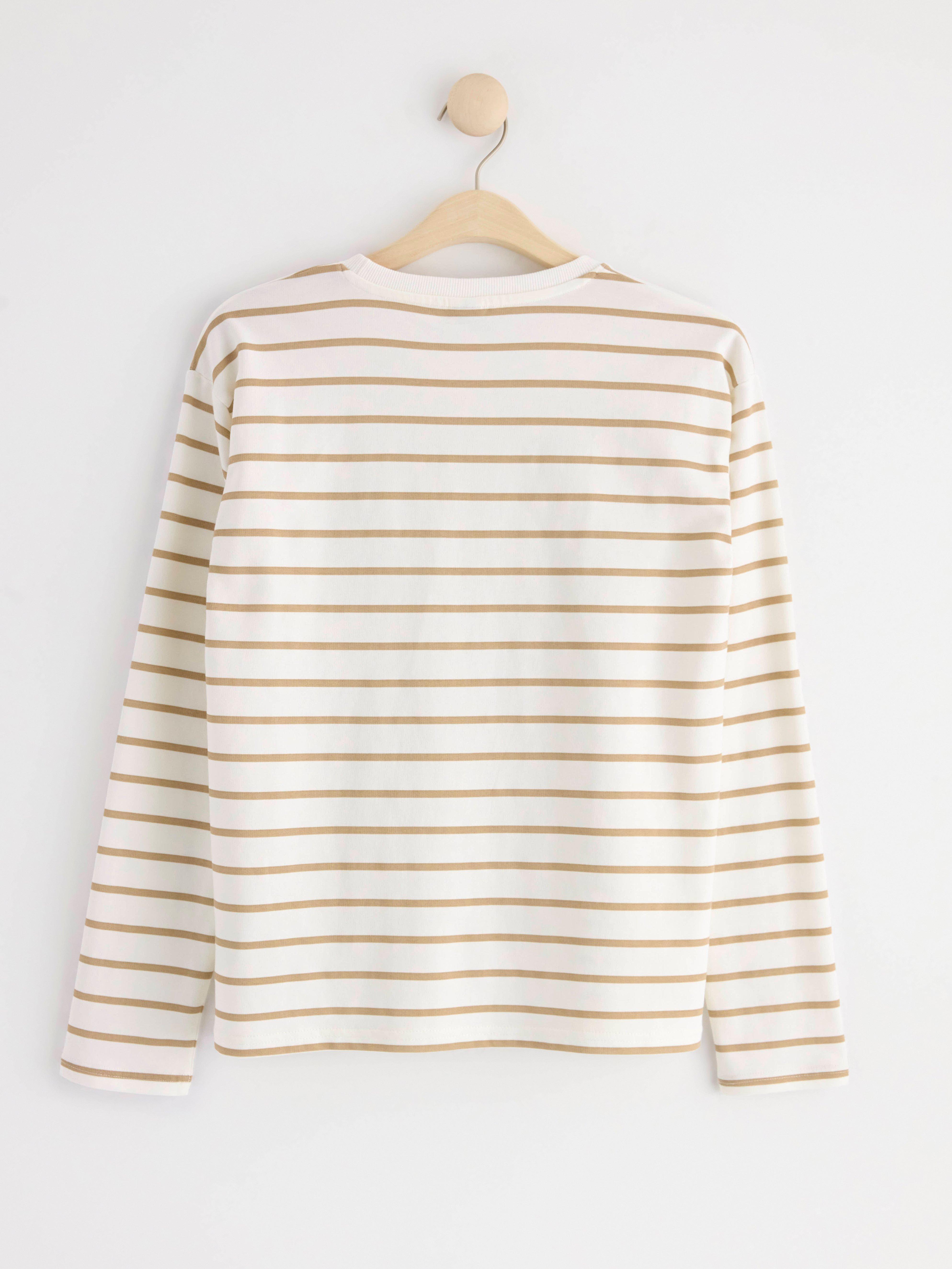 Top with stripes Beige