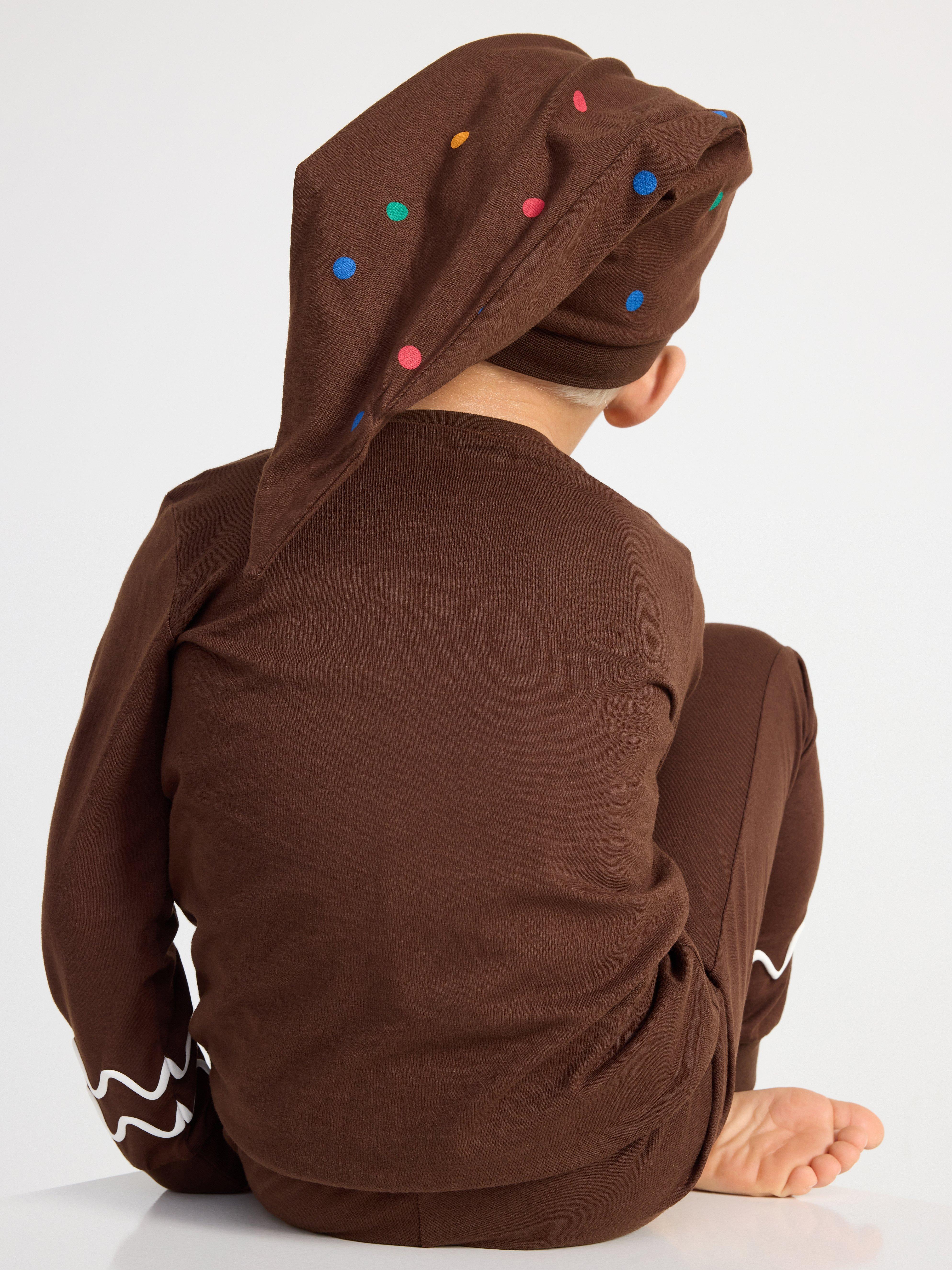 Christmas pyjama set Dk brown