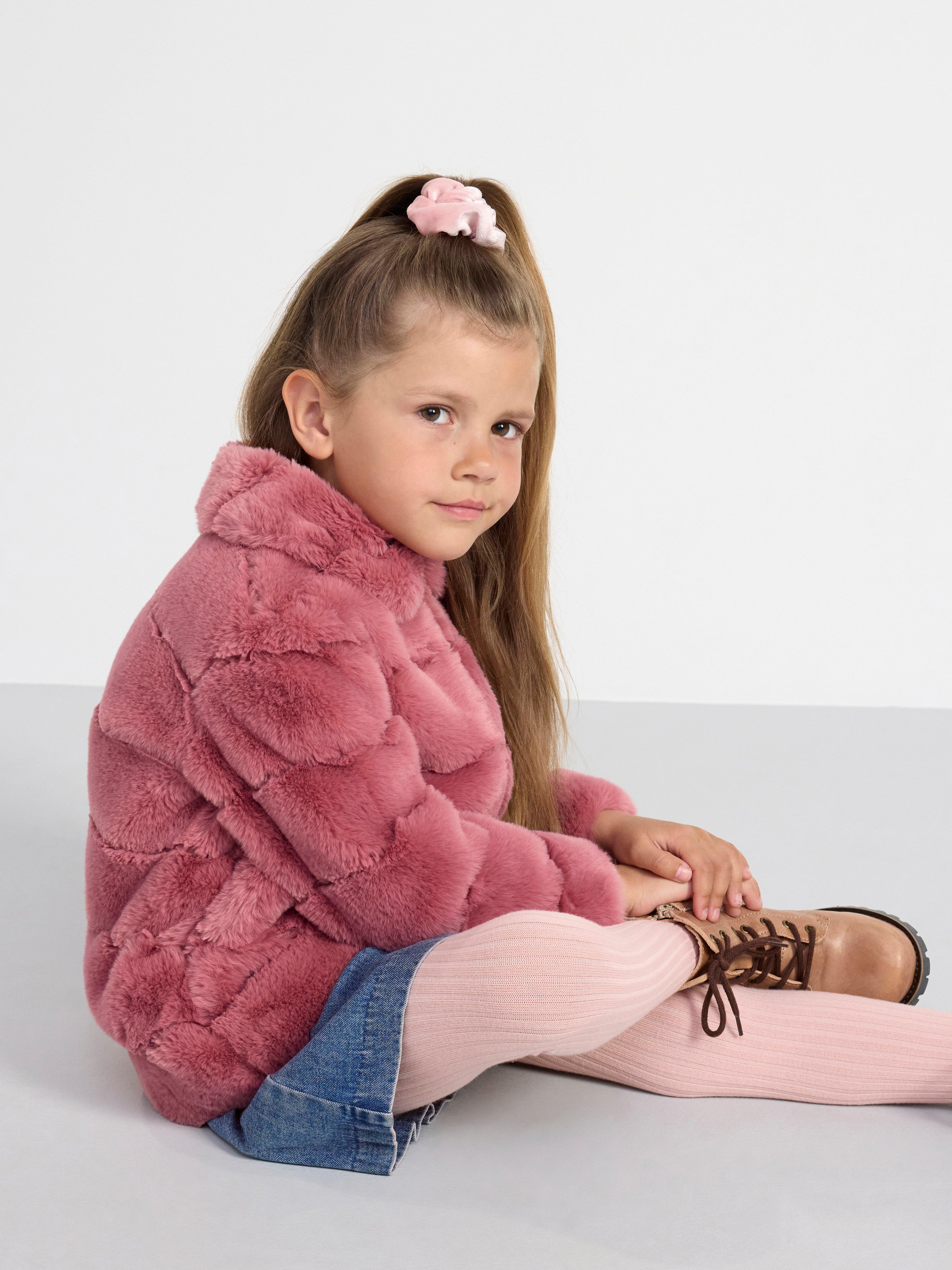 Faux fur jacket Dusty Pink