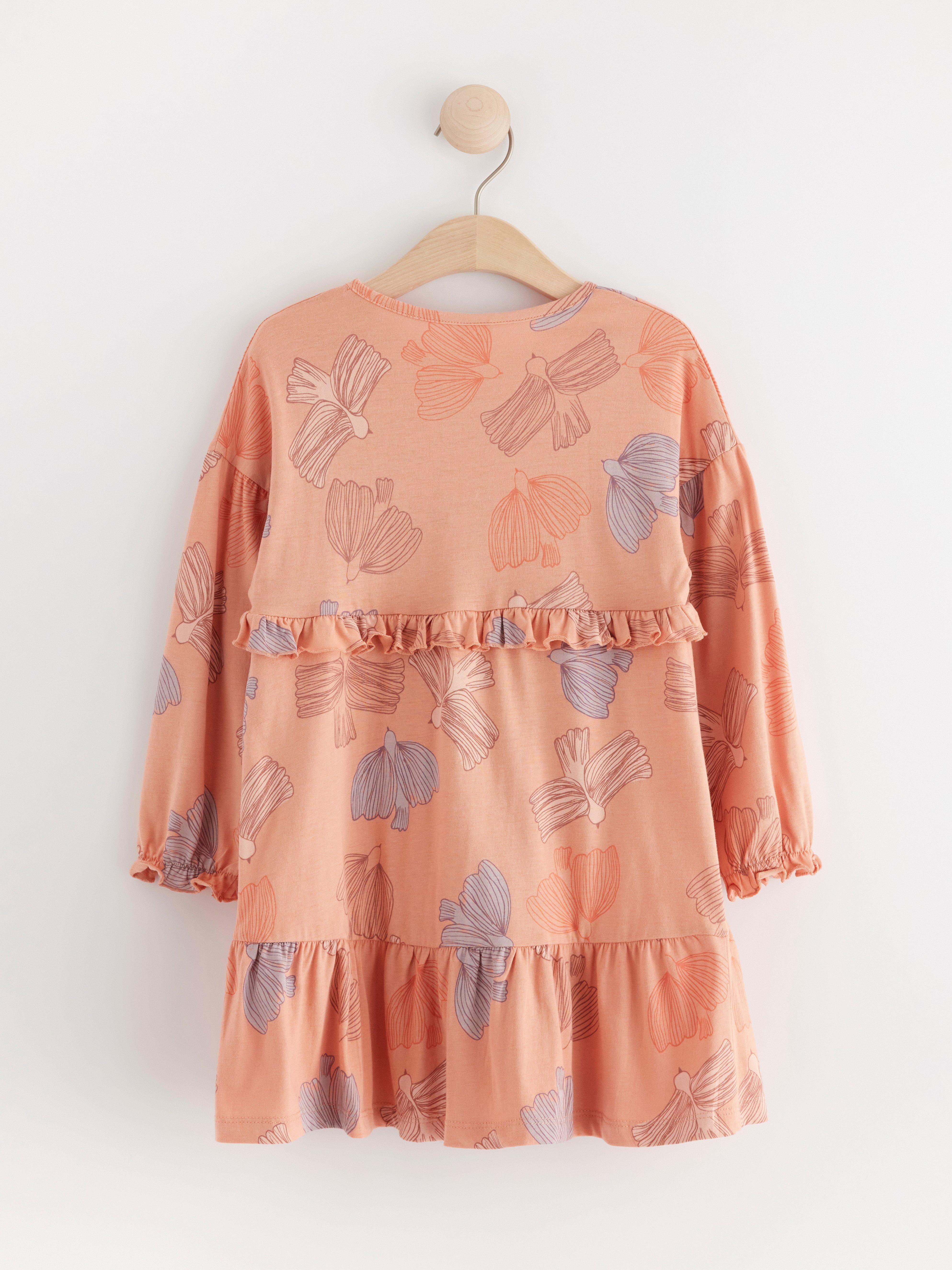 Dress with frill details Light Dusty Coral