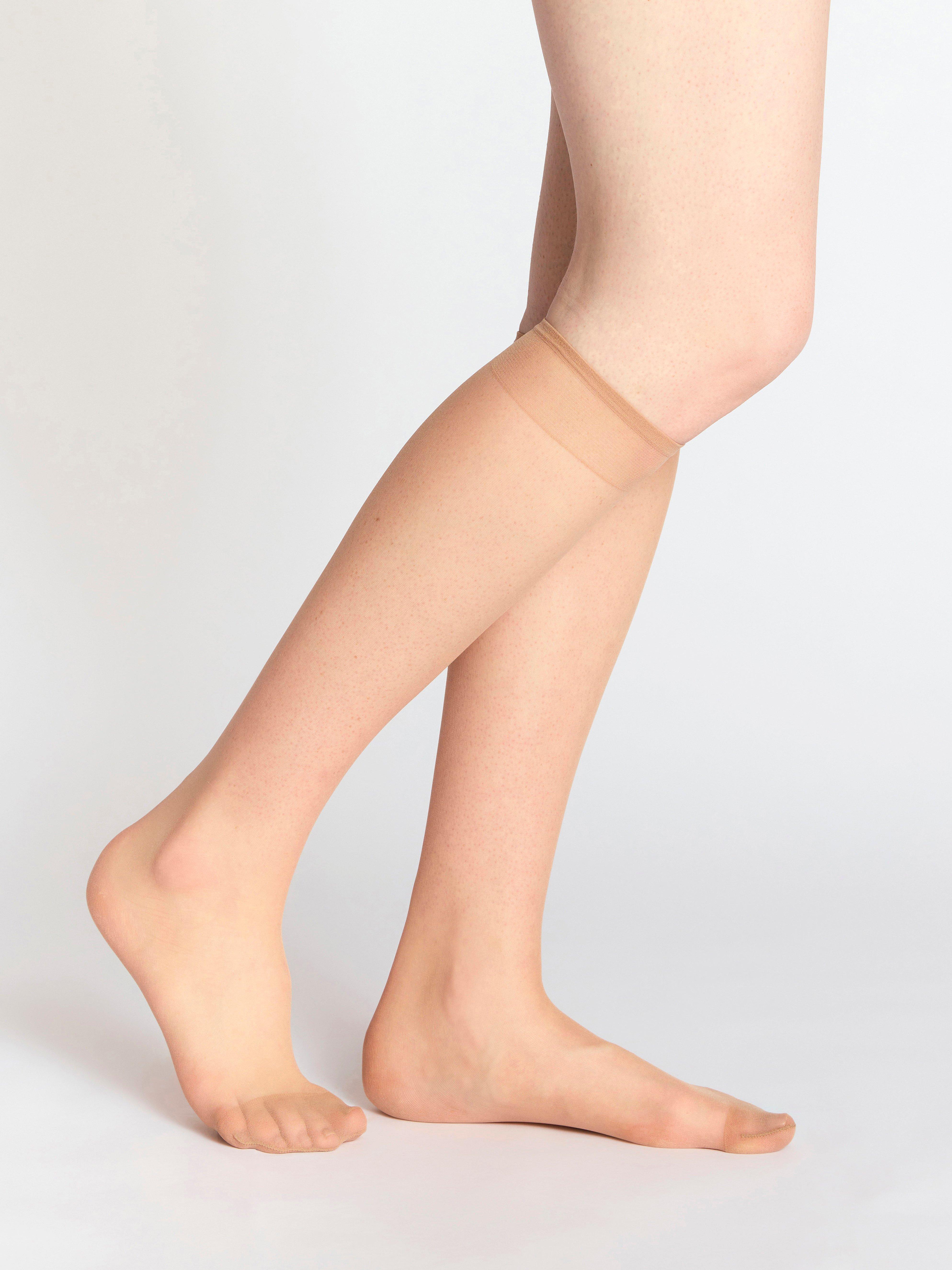 4-pack matt knee highs Light Beige