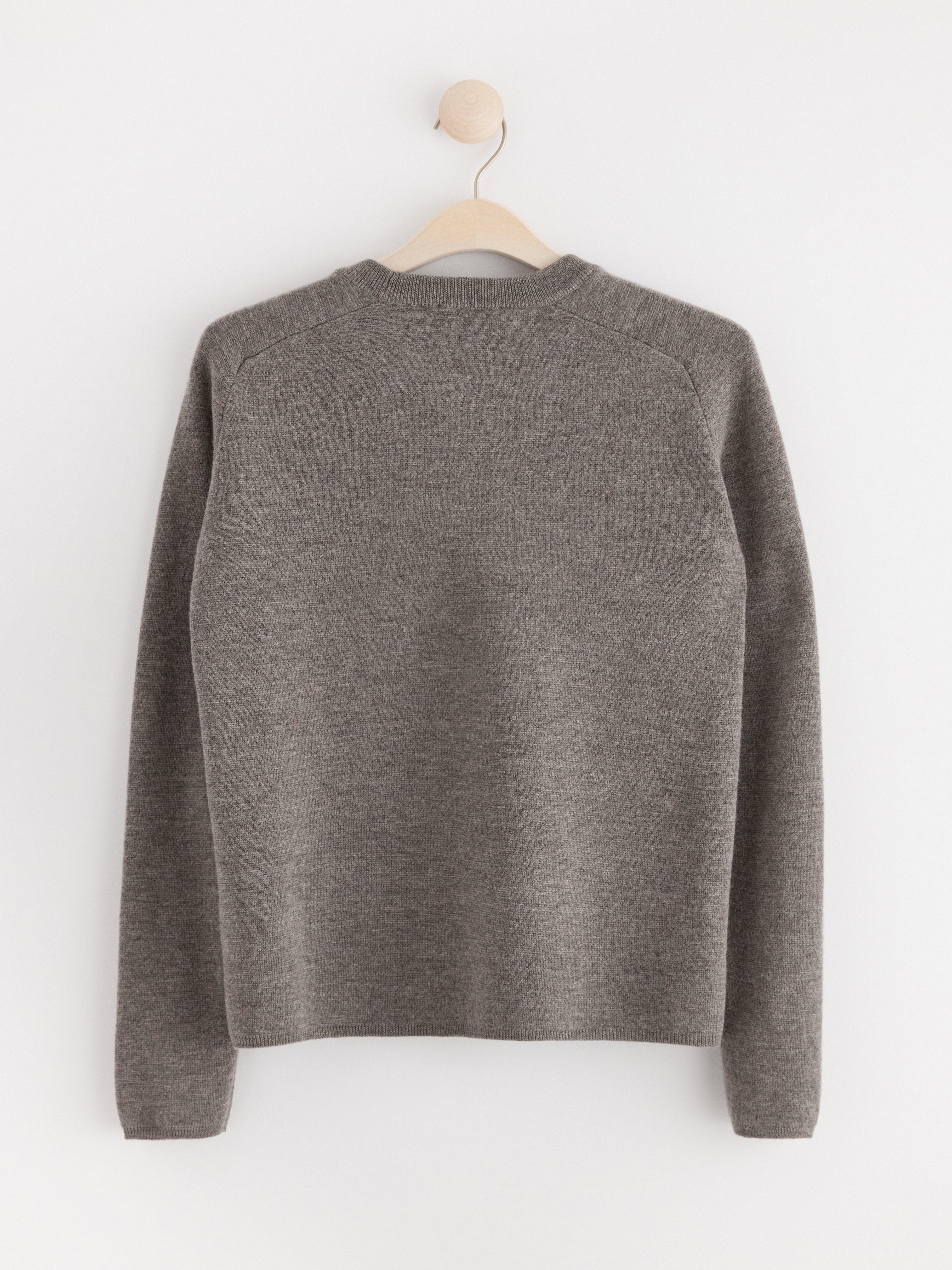 Jumper in merino wool Brown melange