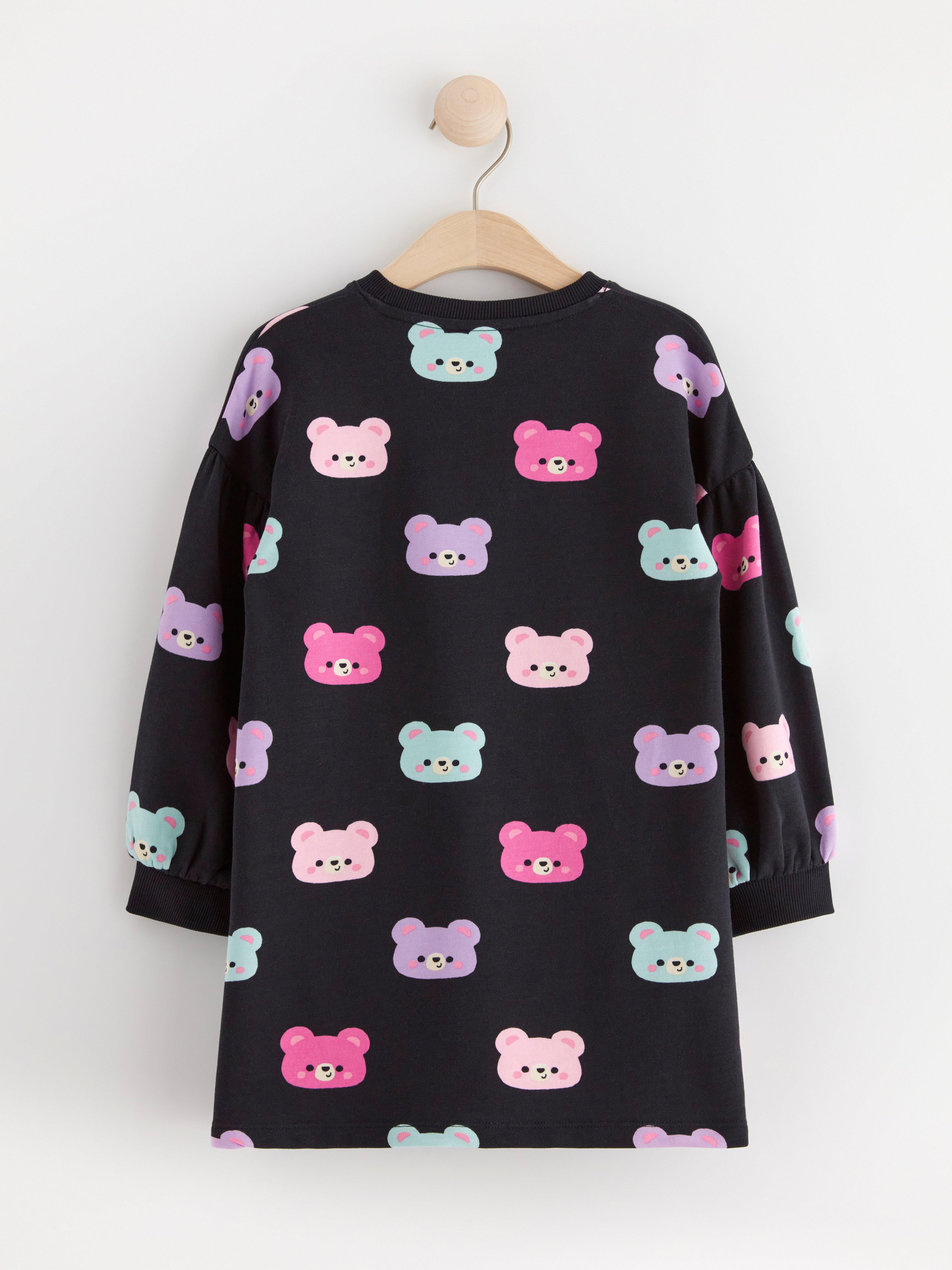 Dress with teddy bears Black