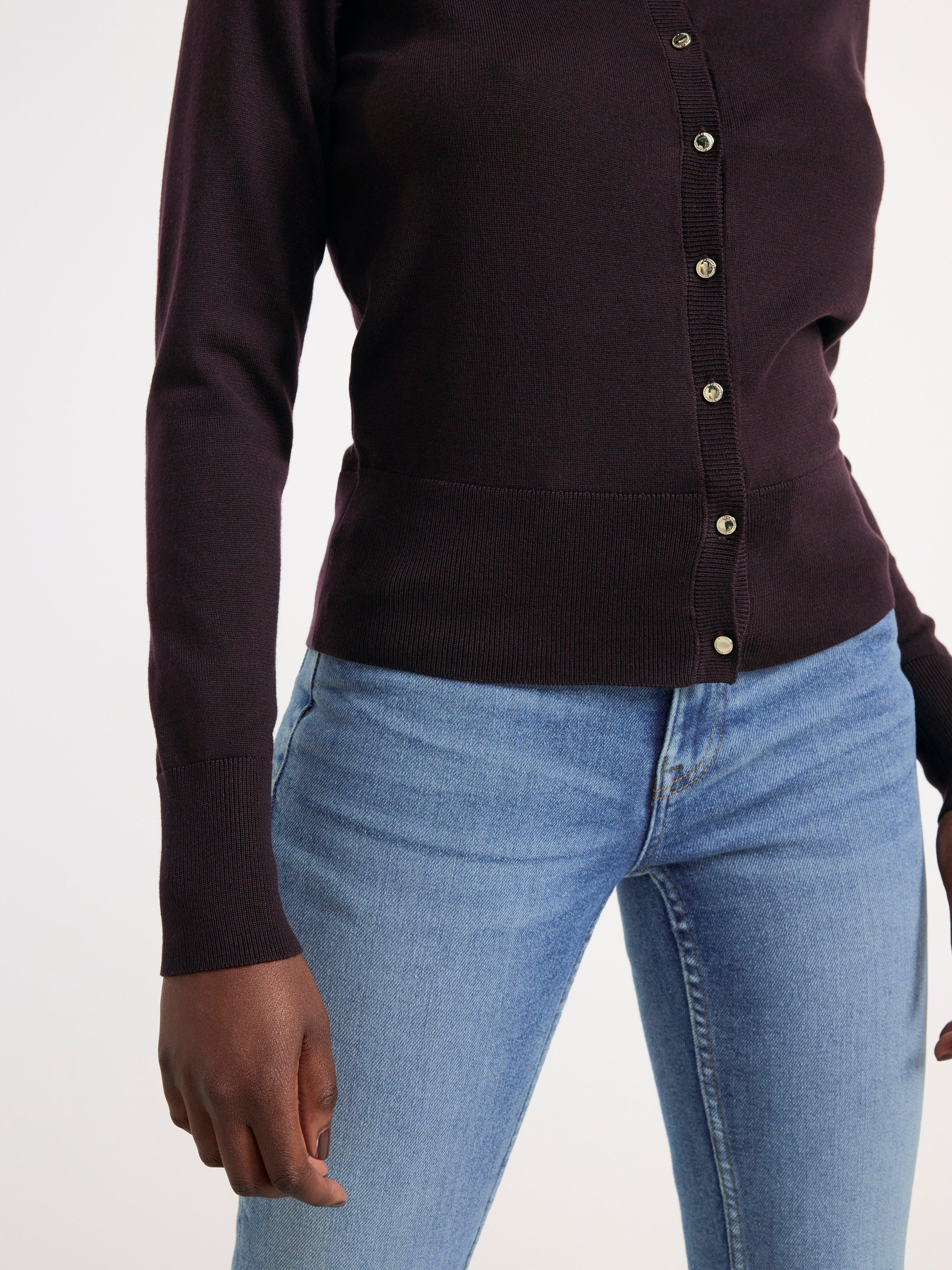 Fine-knit cardigan Dk Dusty Lilac