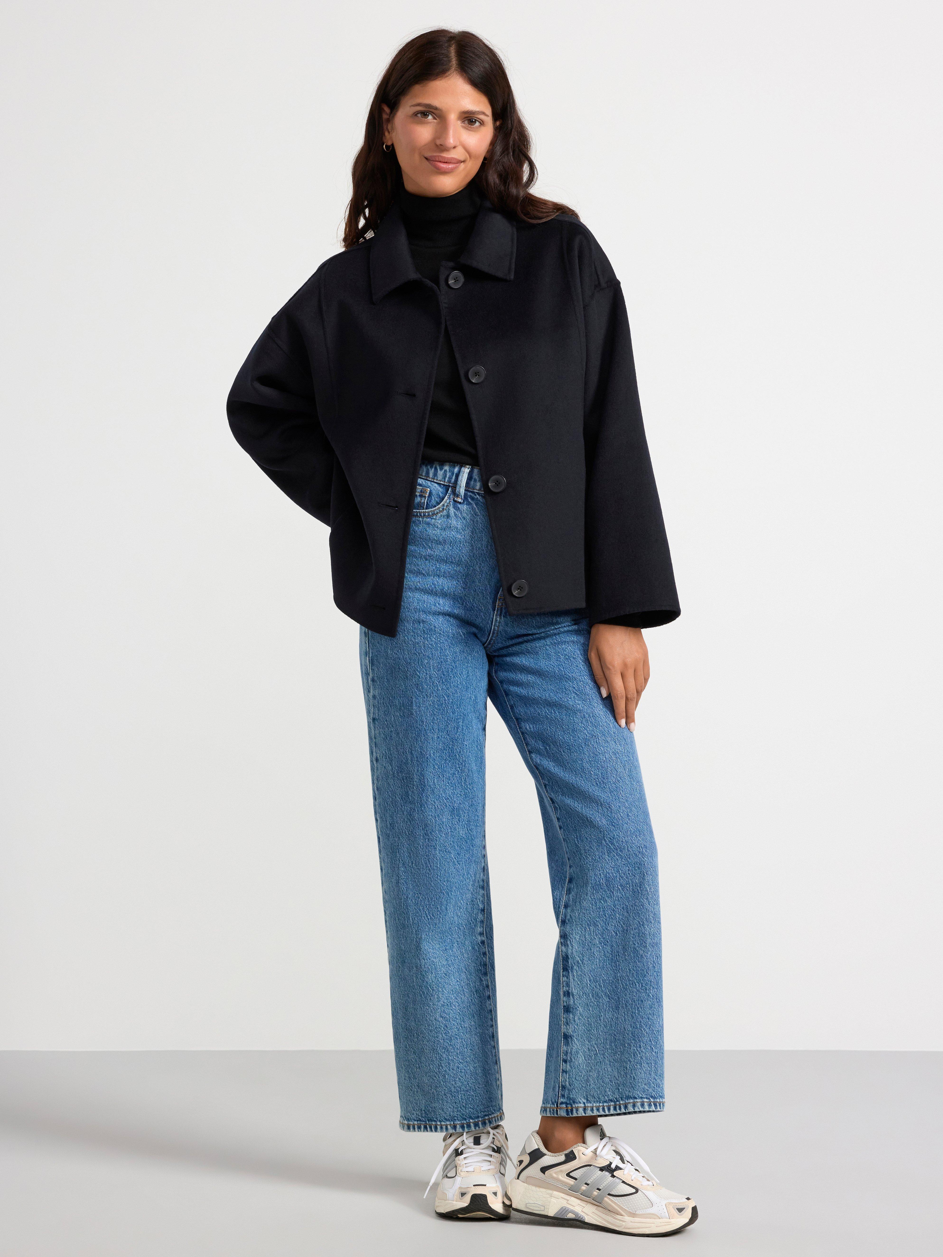 Jacket in wool blend Black