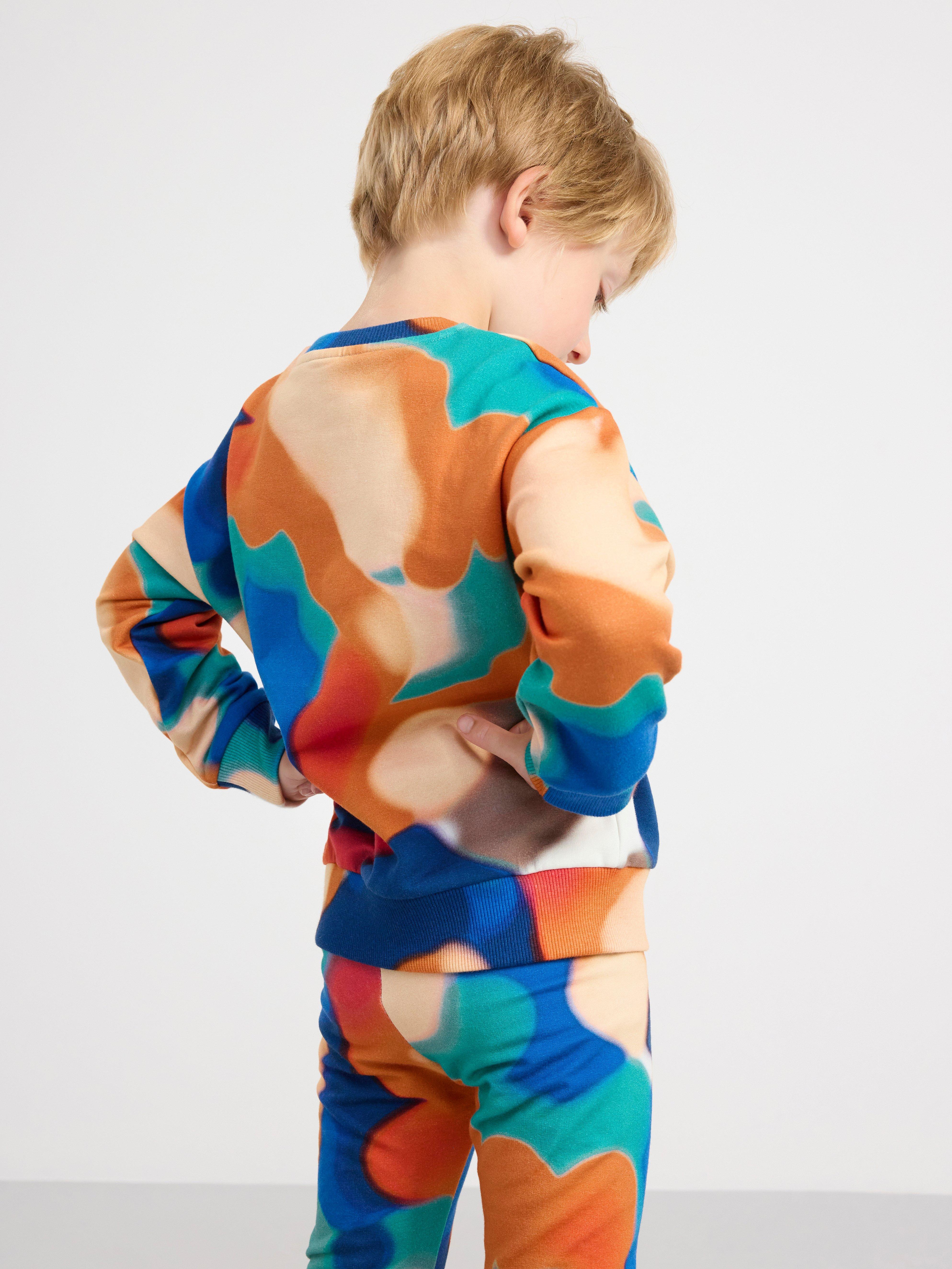 Sweatshirt with brushed inside Light Dusty White