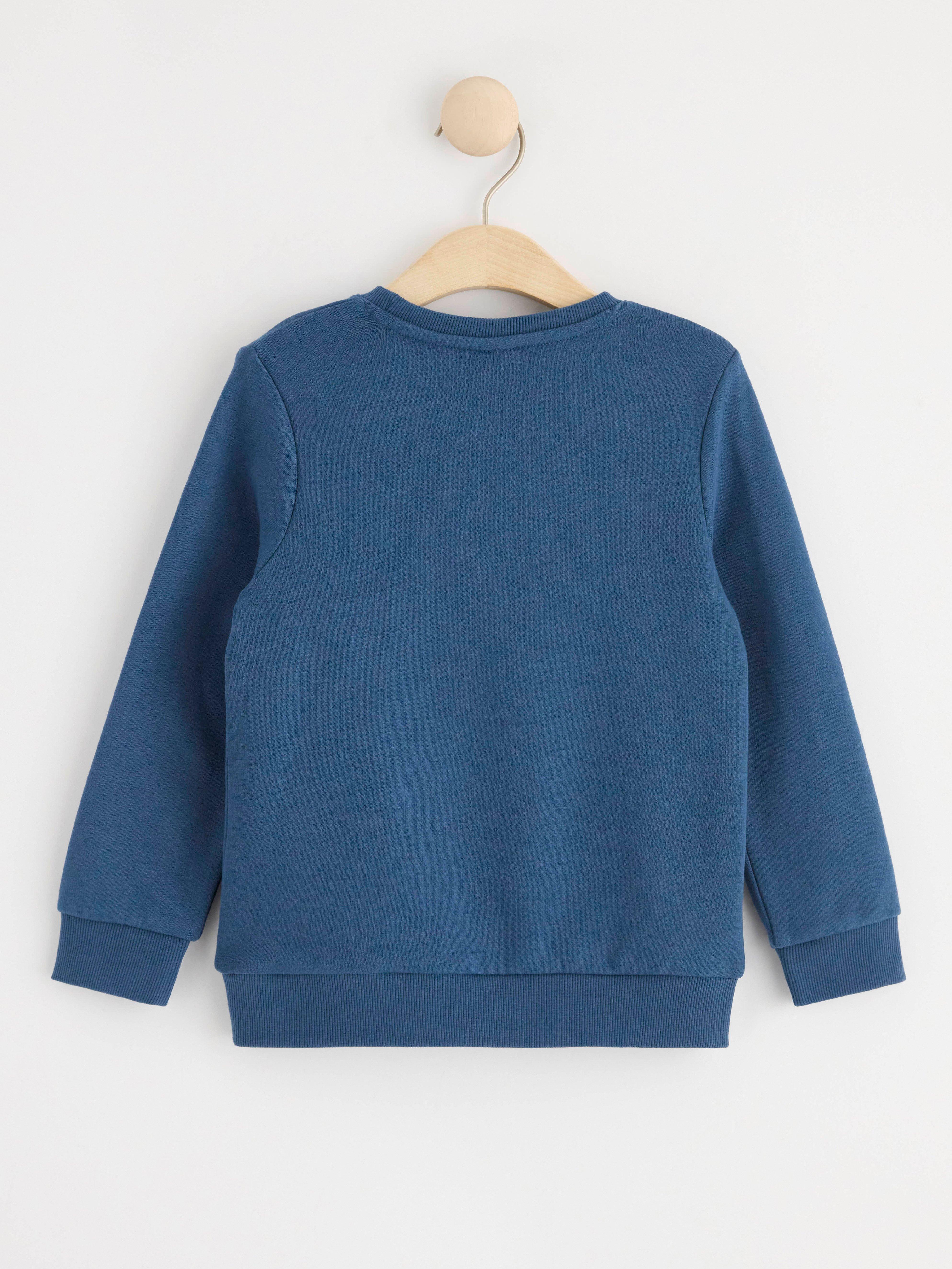 Sweatshirt with brushed inside Dark Dusty Blue