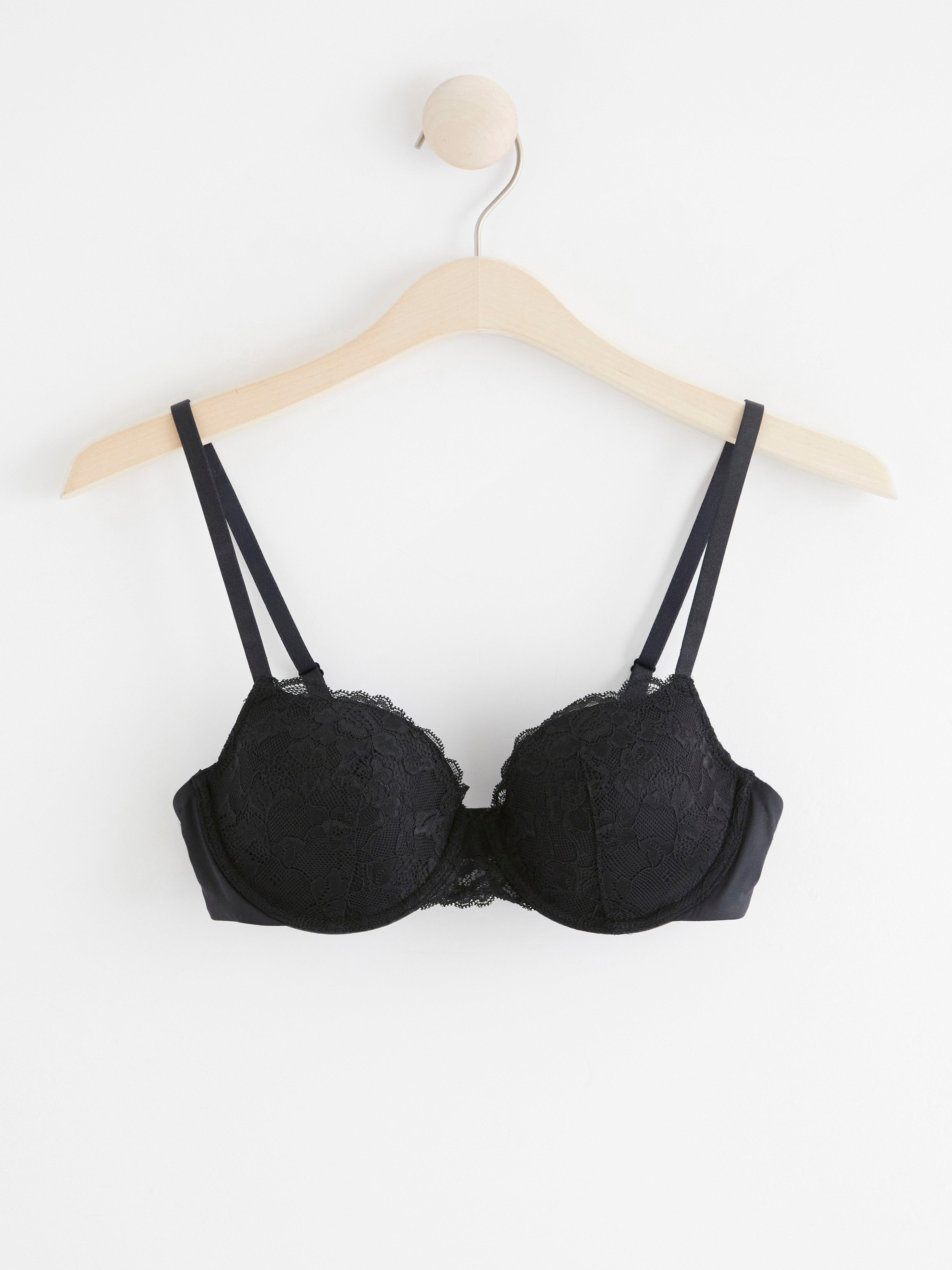 Akleja balconette bra with lace Black