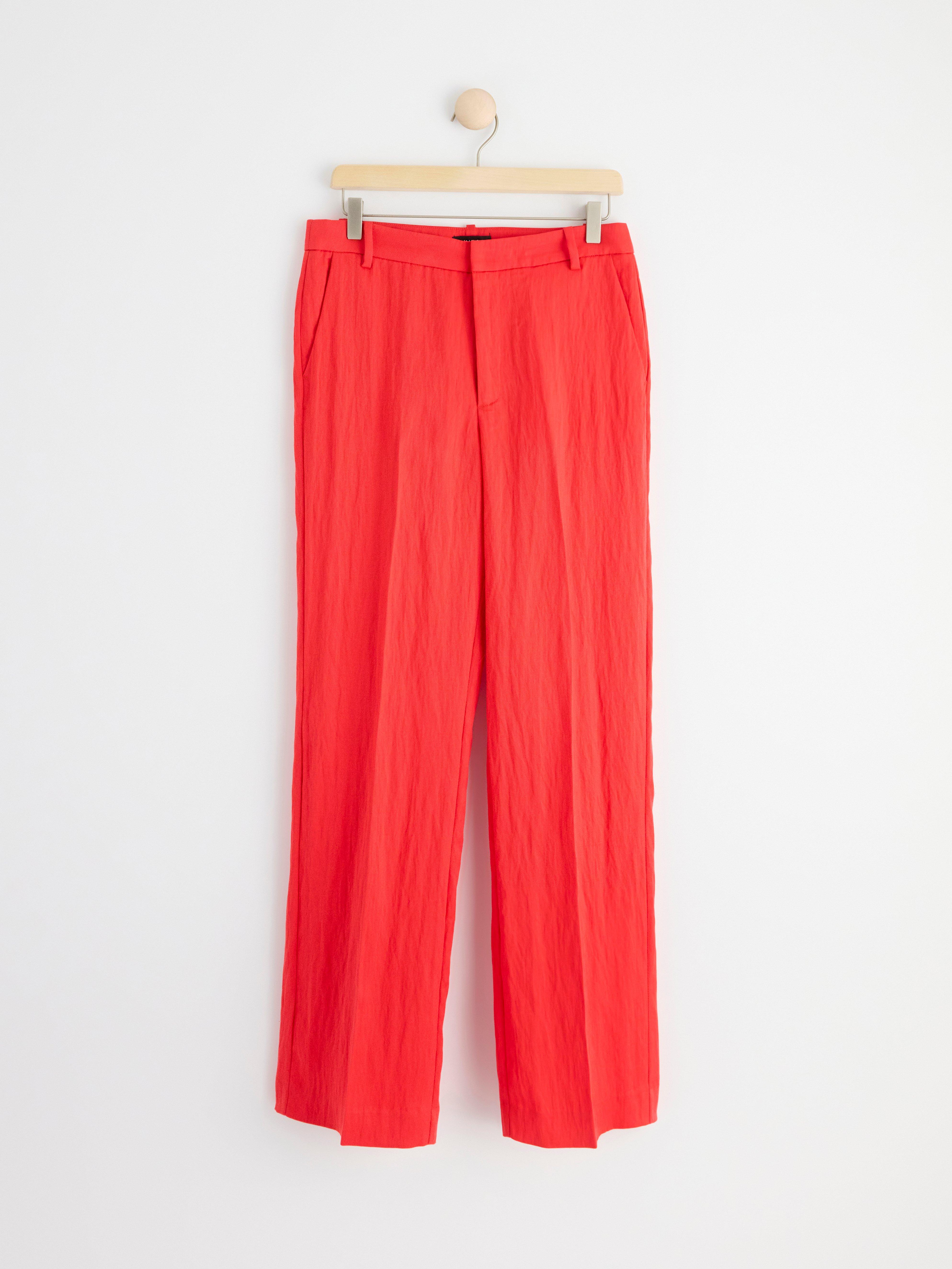 Straight trousers with regular waist Strong Red
