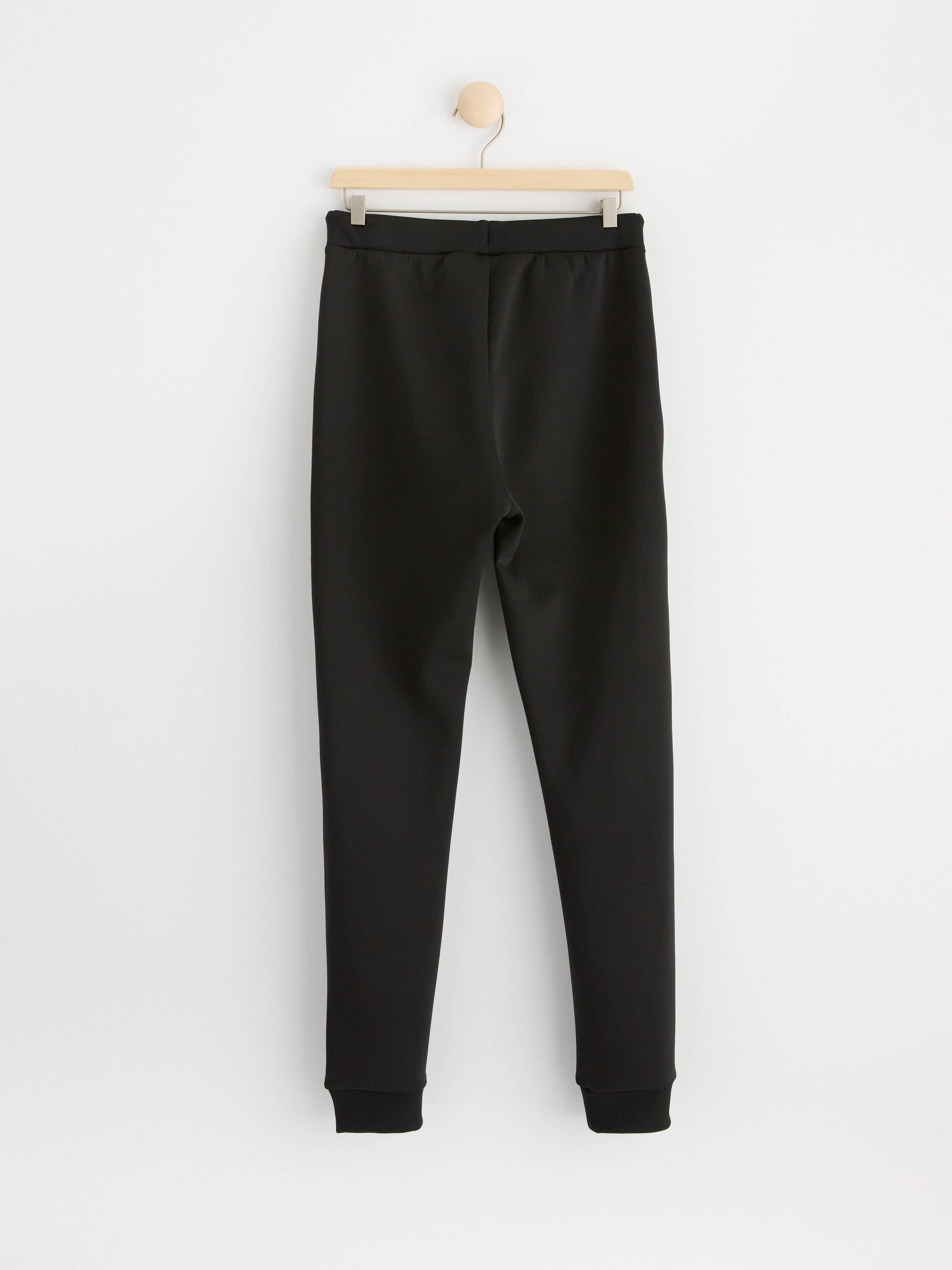Sweatpants with reflective stripes Black