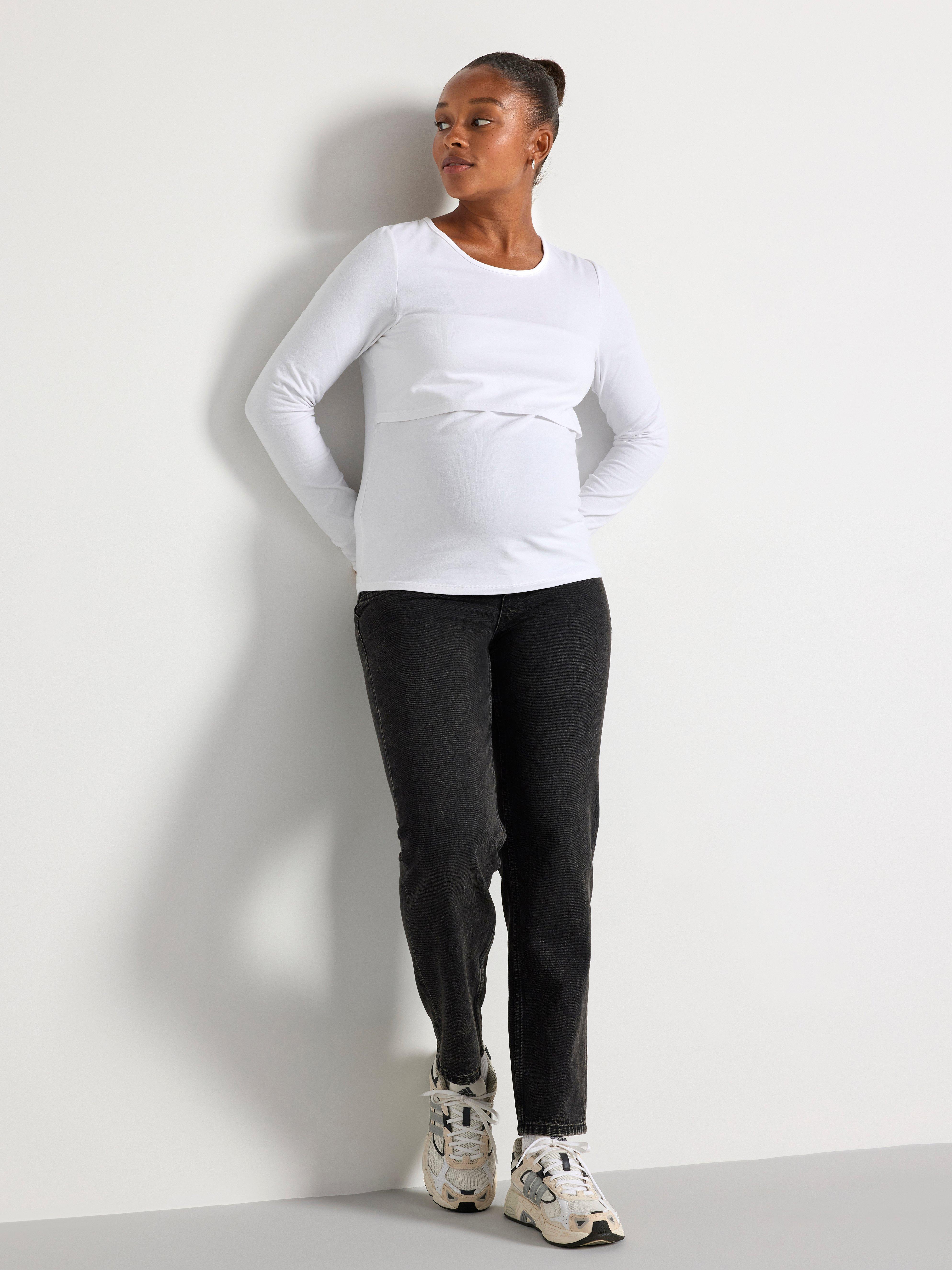 MOM Long sleeved nursing top White