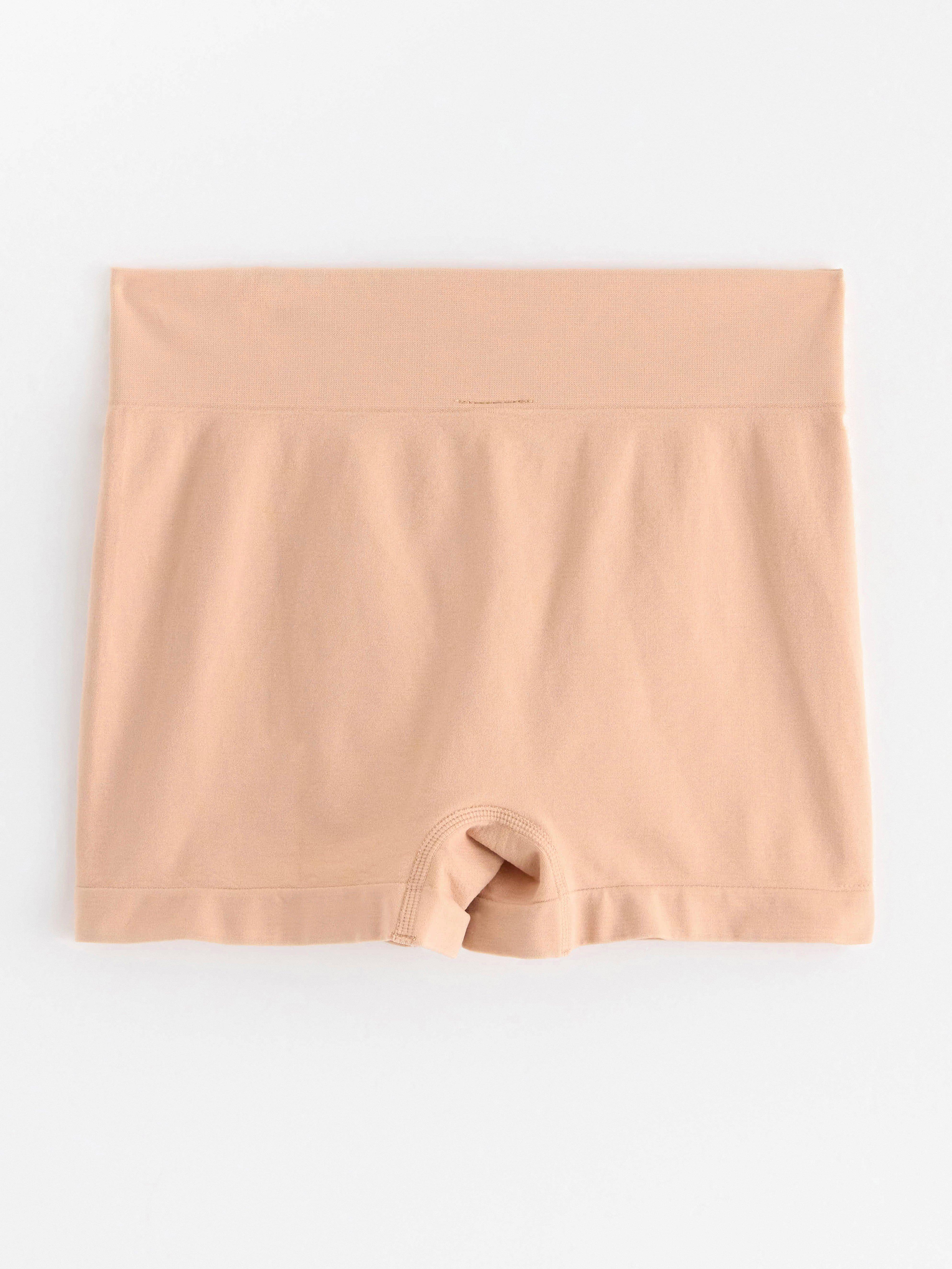 Seamless boxer briefs high waist Beige