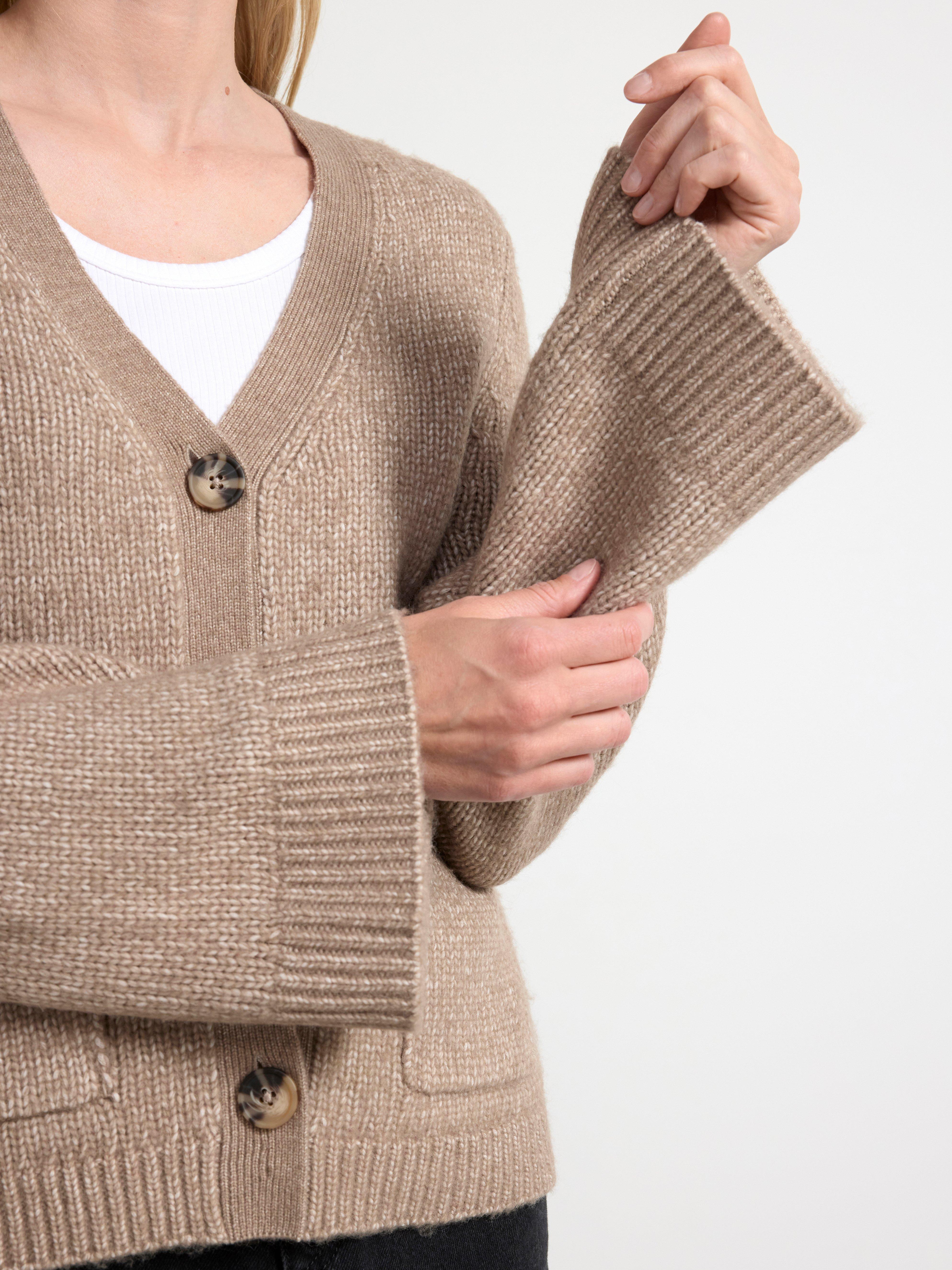 Knitted cardigan Light Dusty Brown