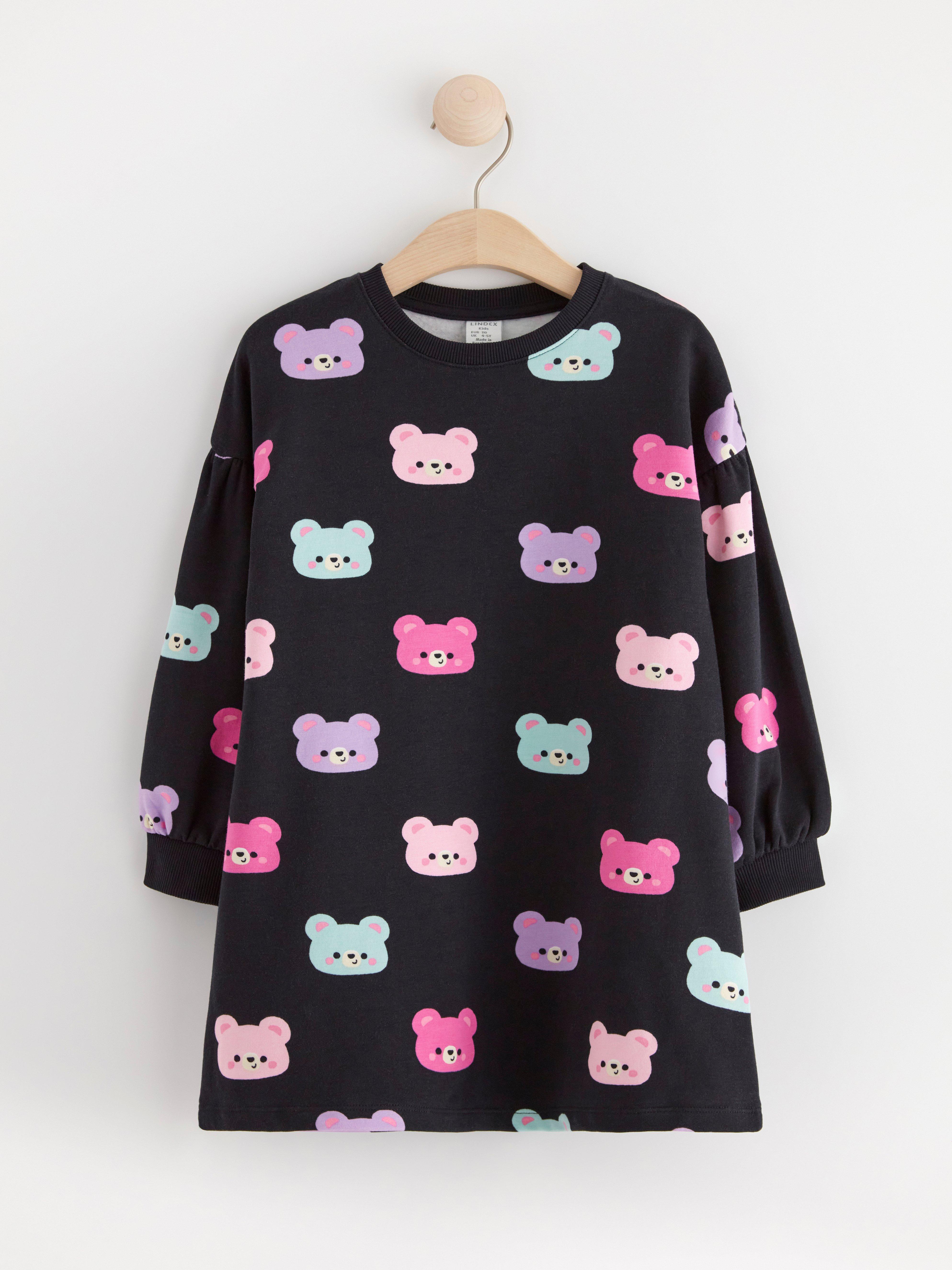 Dress with teddy bears Black