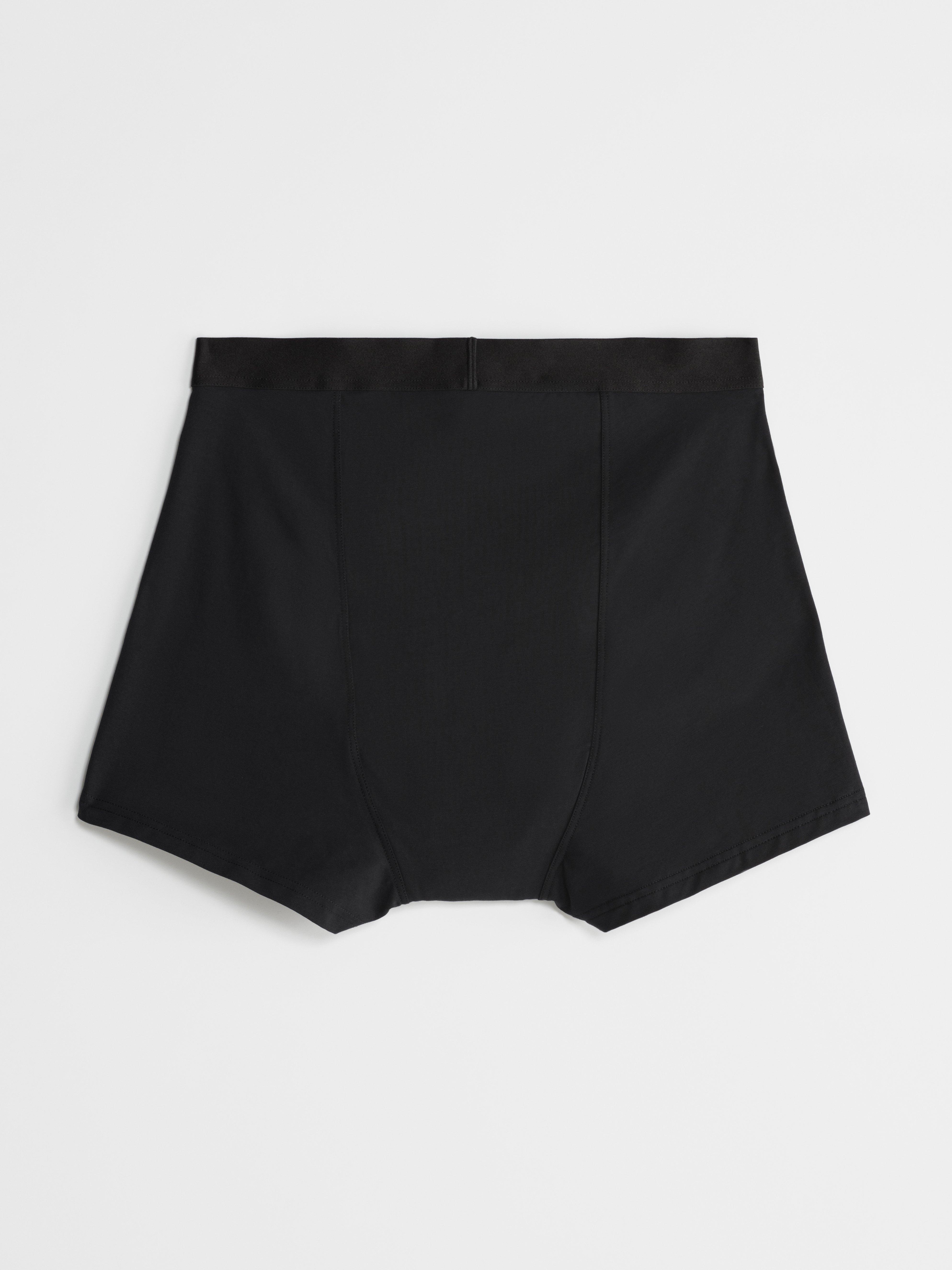 Engineered Boxer Super Period Proof - Period Panty with extended gusset Black