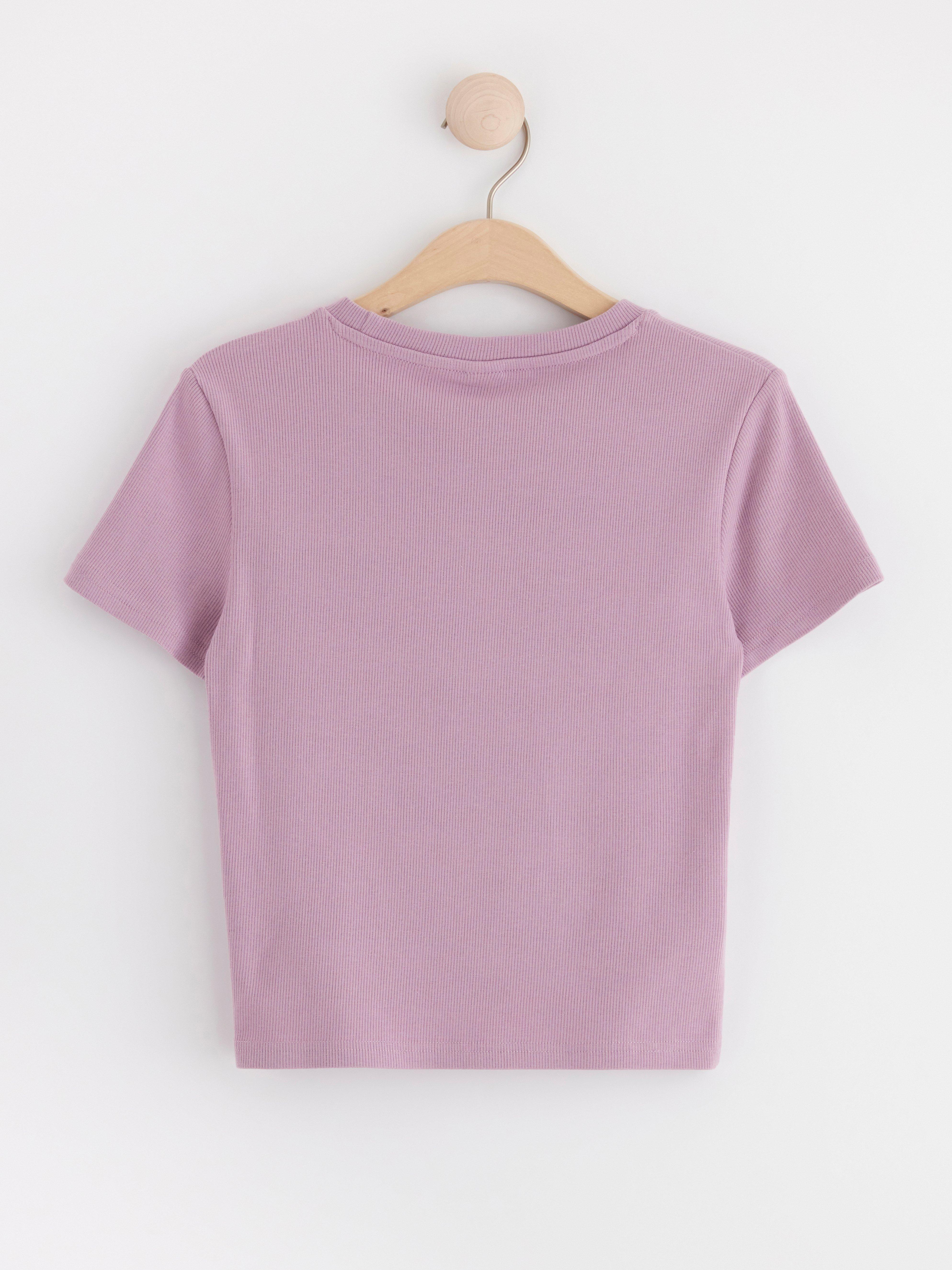 Ribbed cropped top Light Lilac