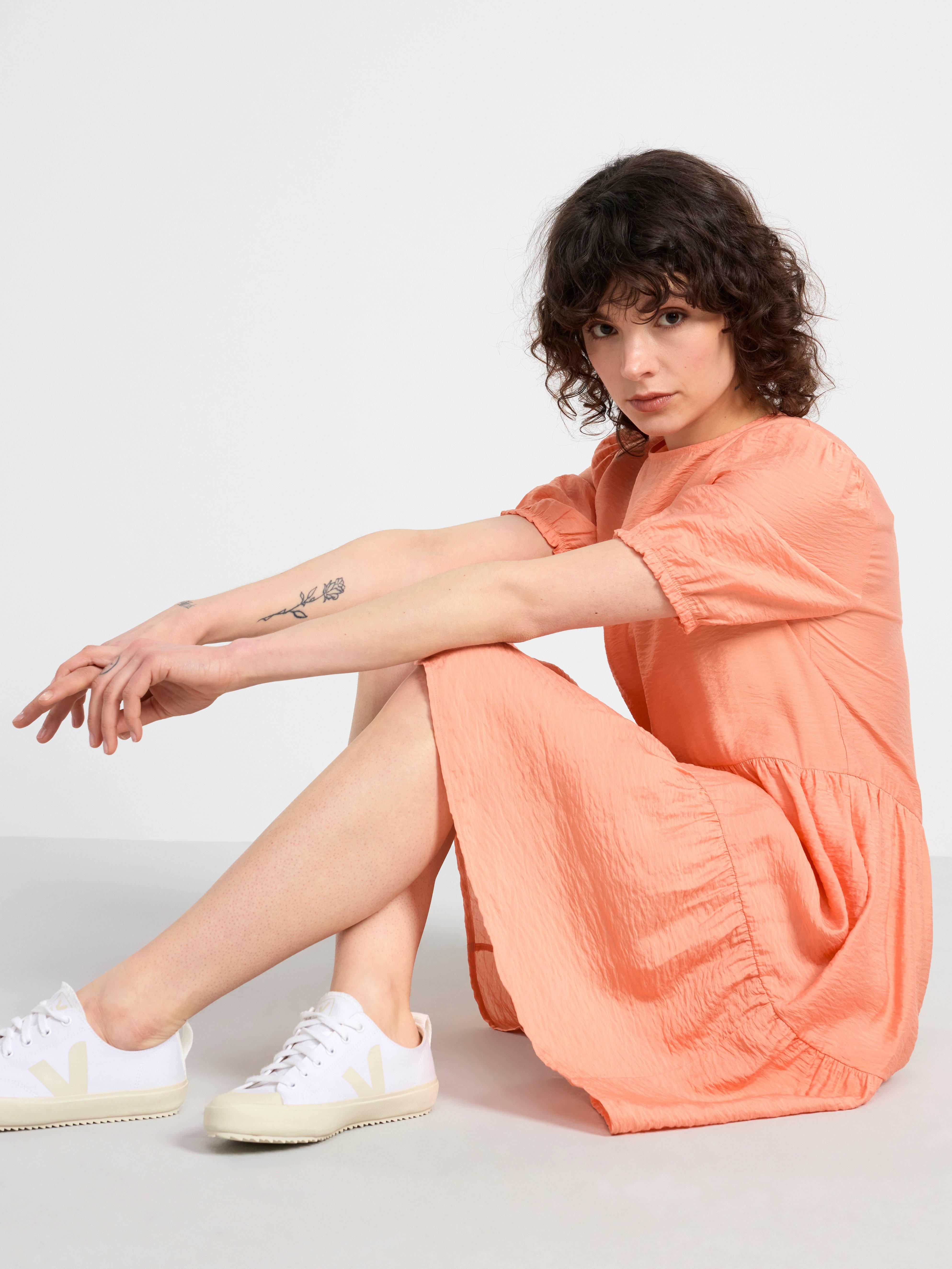 Puff sleeve dress Light Orange