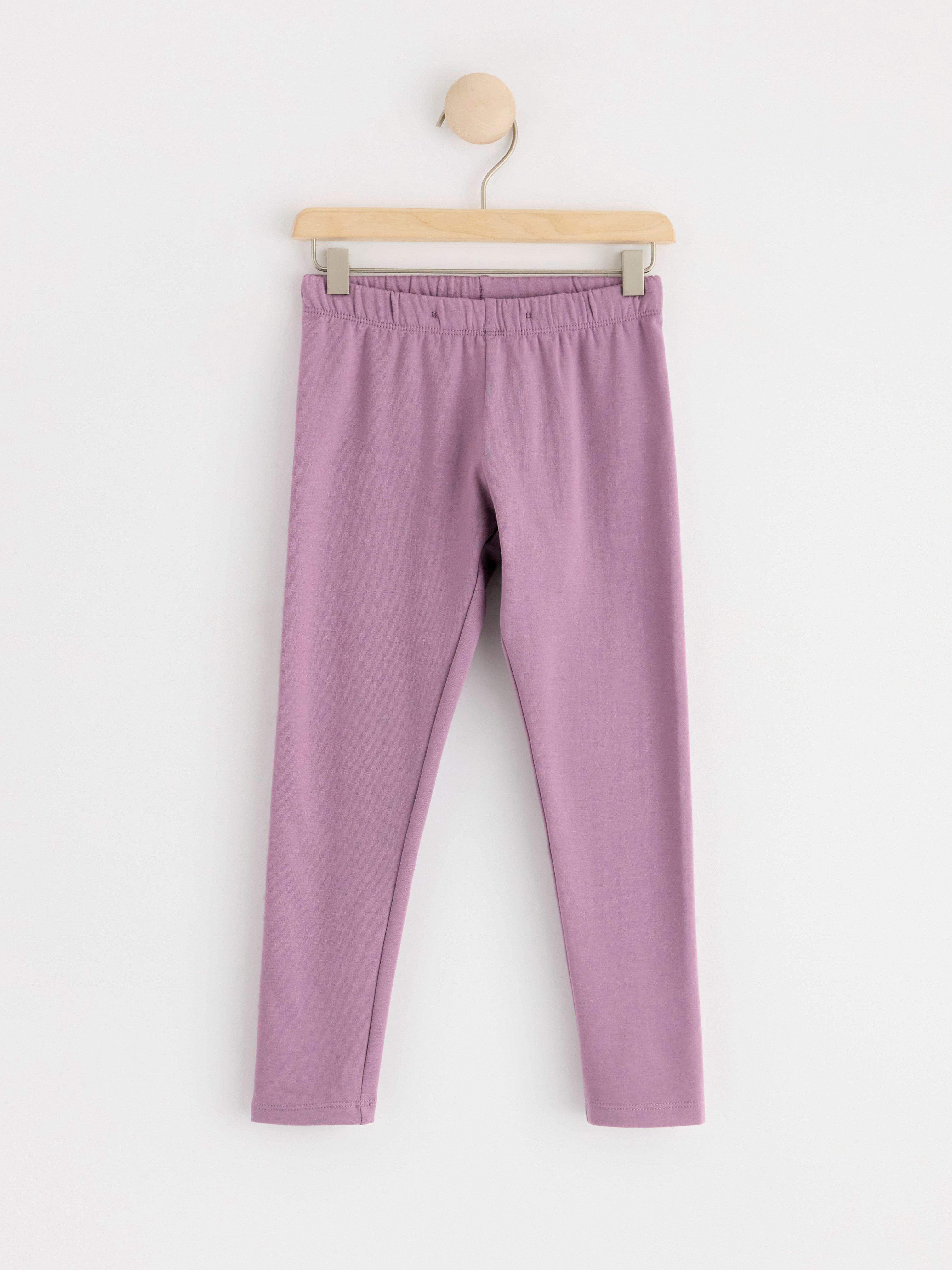 Leggings with brushed inside Light Dusty Lilac
