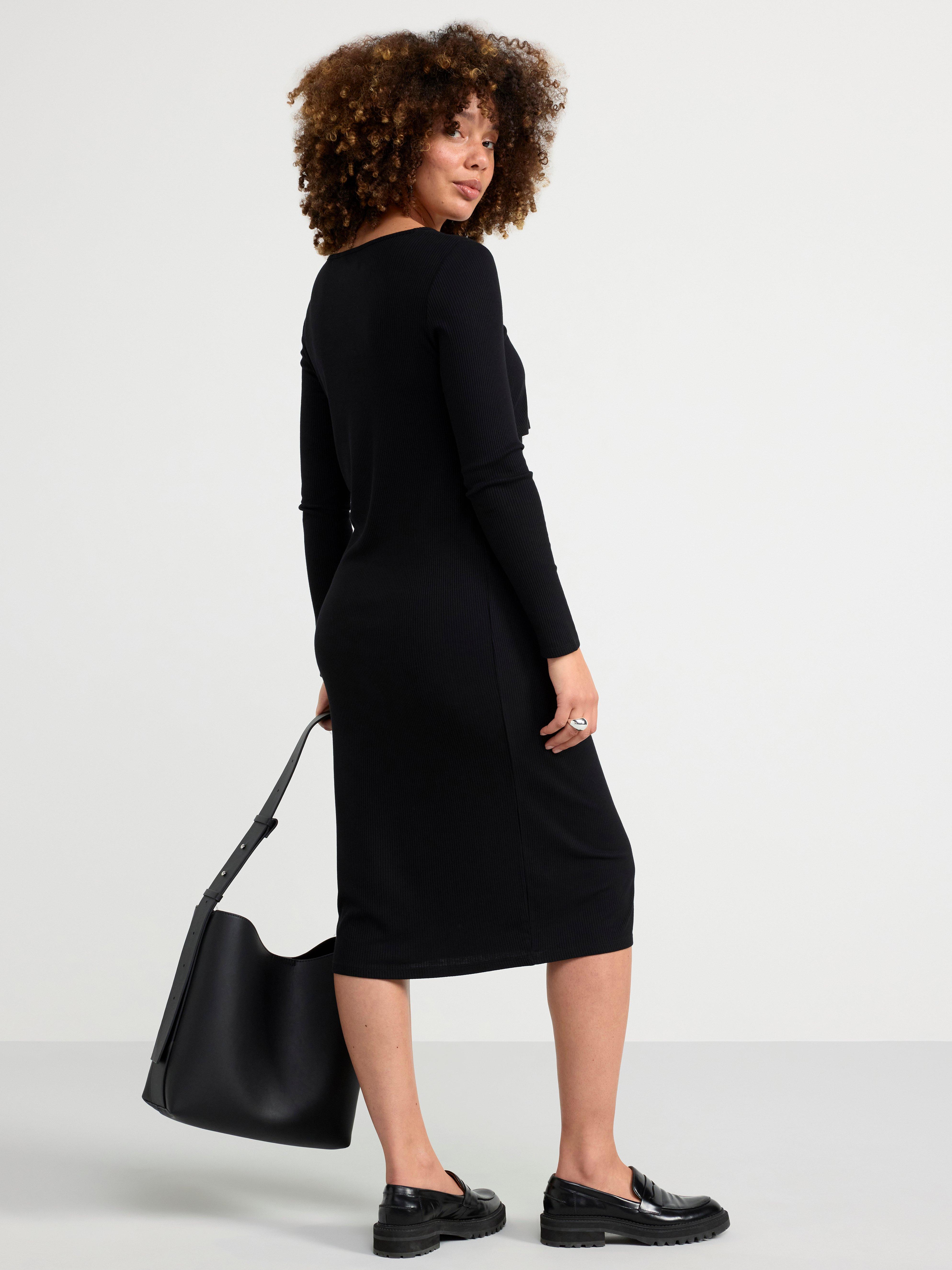 MOM Jersey nursing dress Black