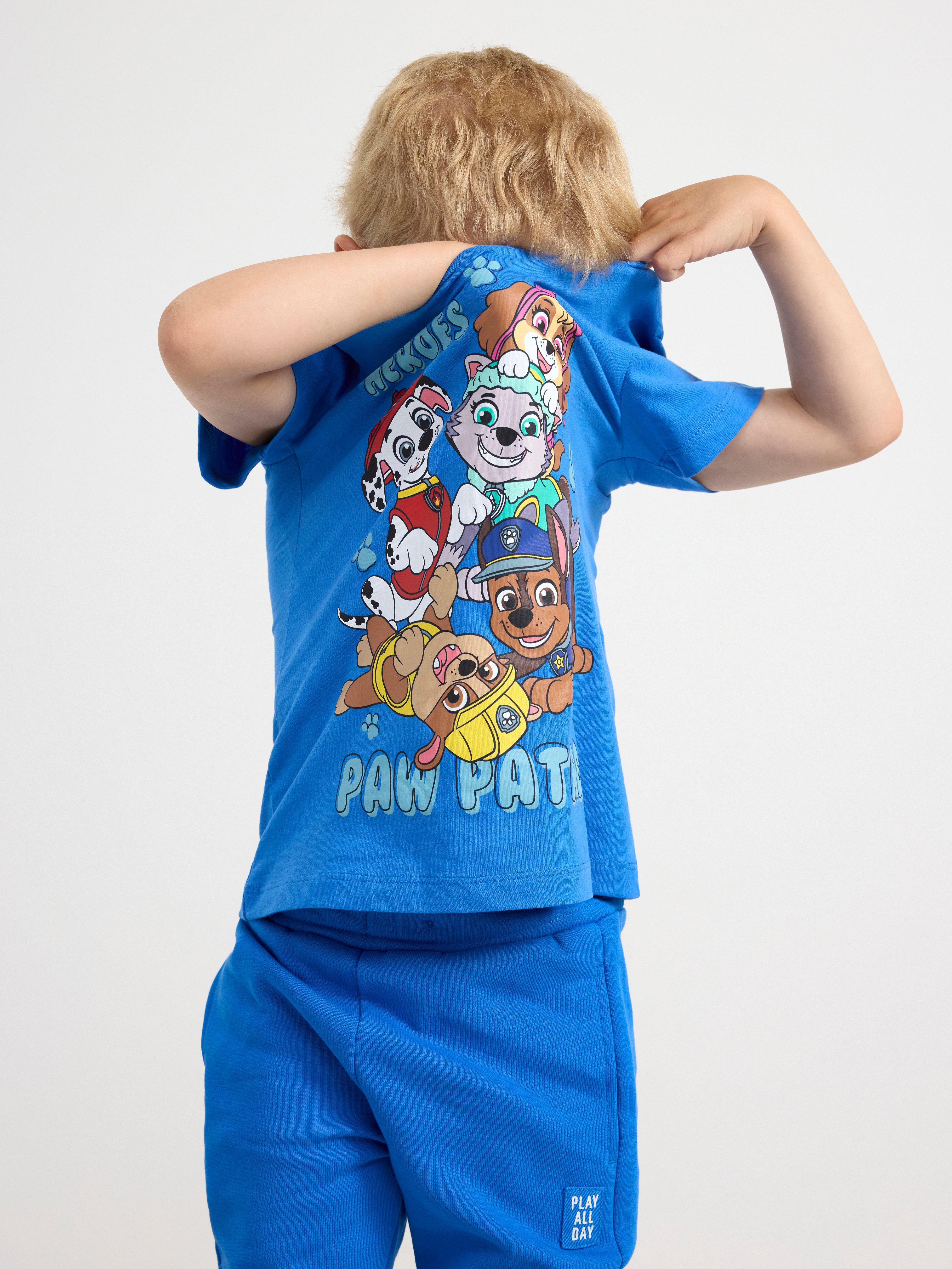 Short sleeve top with Paw Patrol Blue