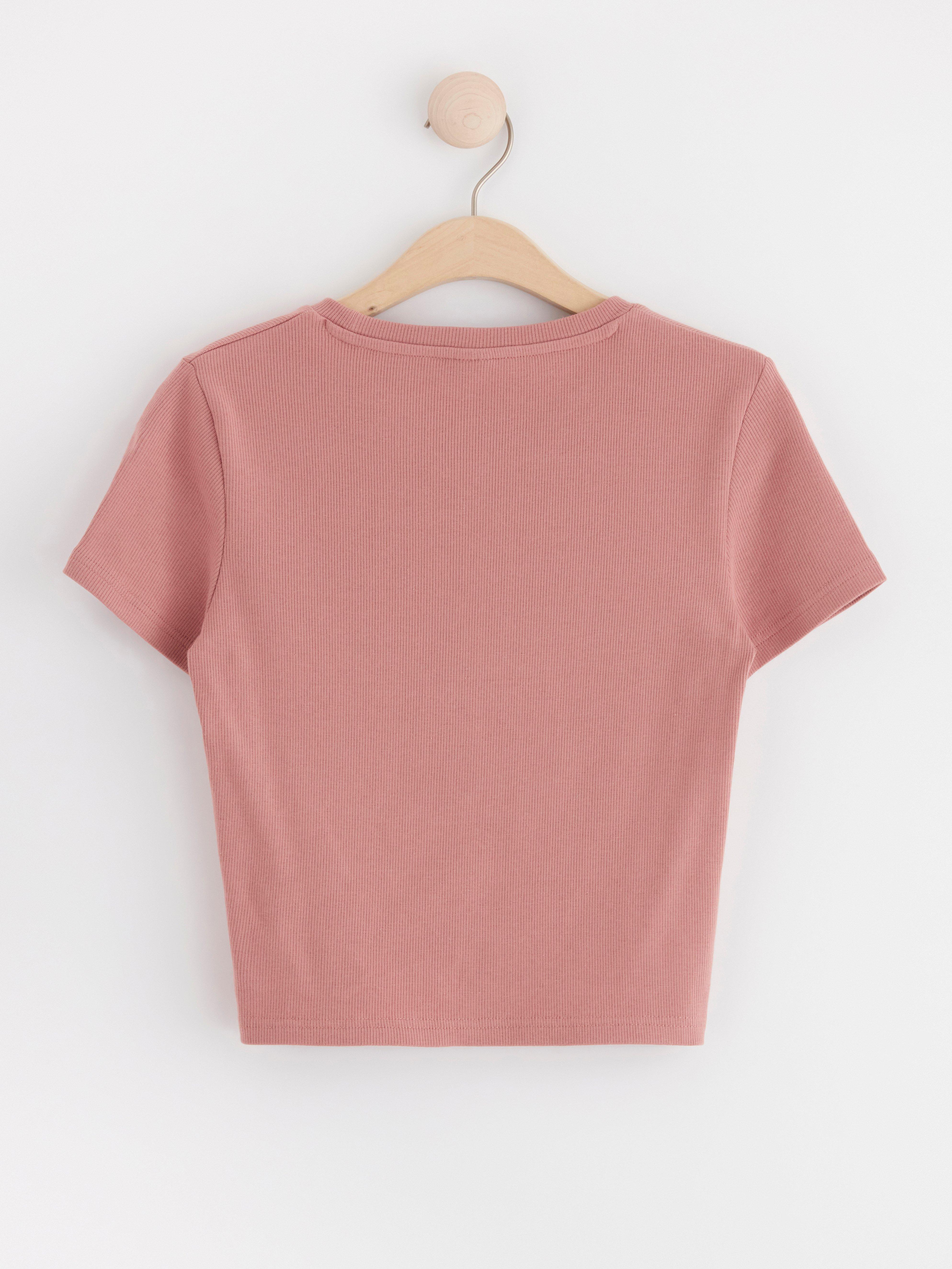 Ribbed cropped top Dusty Pink