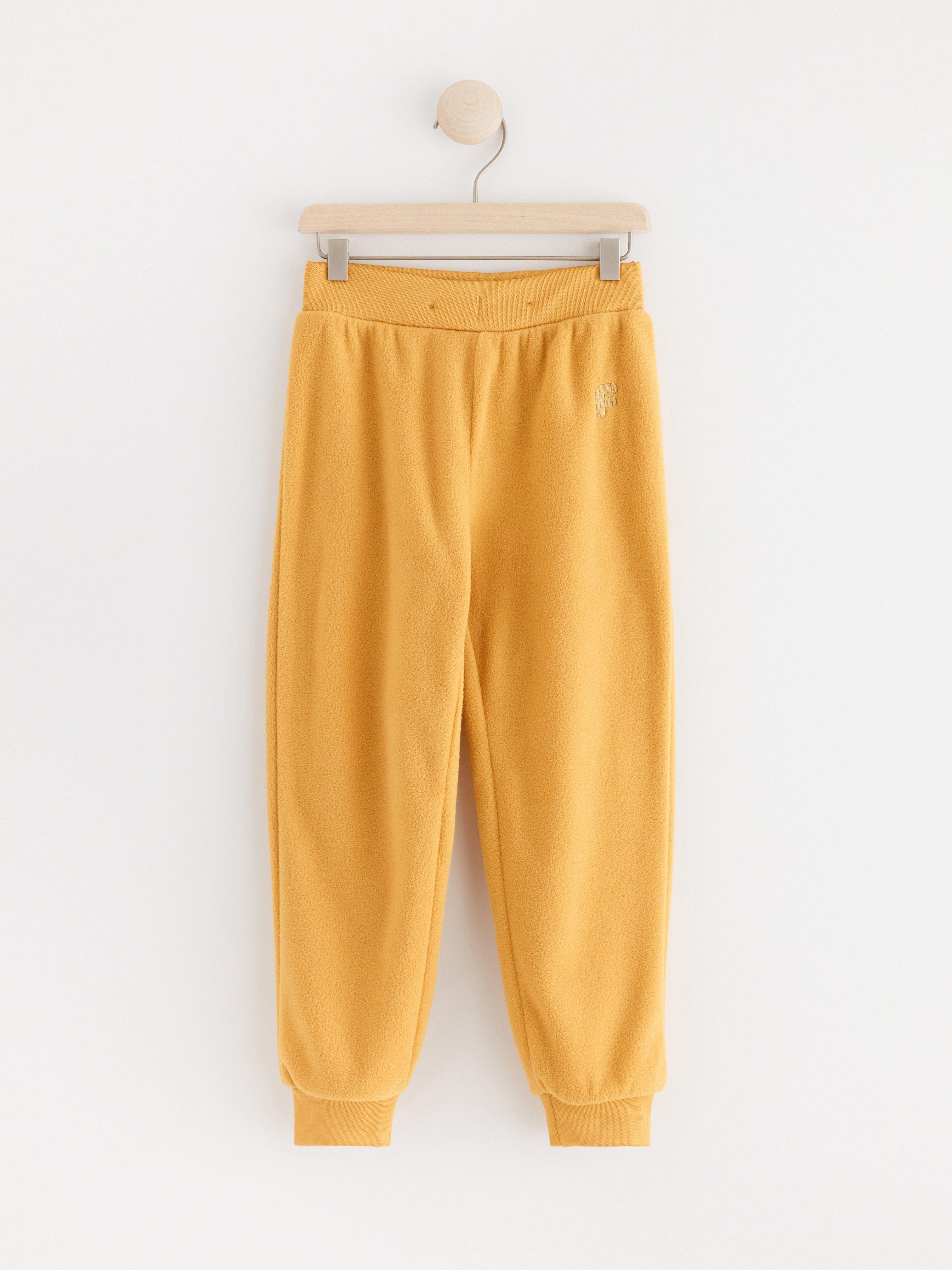 FIX Trousers in fleece Dusty Yellow