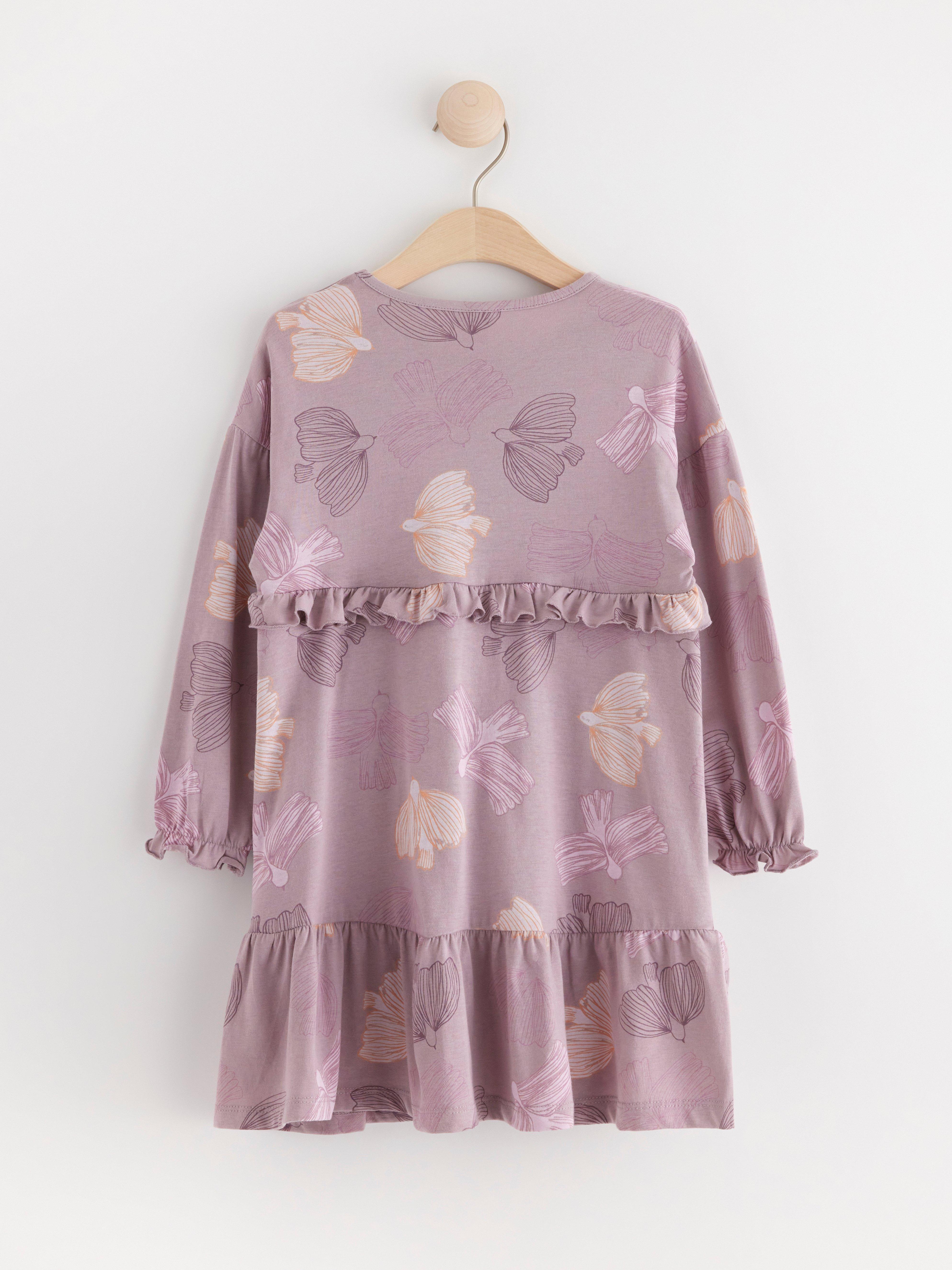 Dress with frill details Light Dusty Lilac