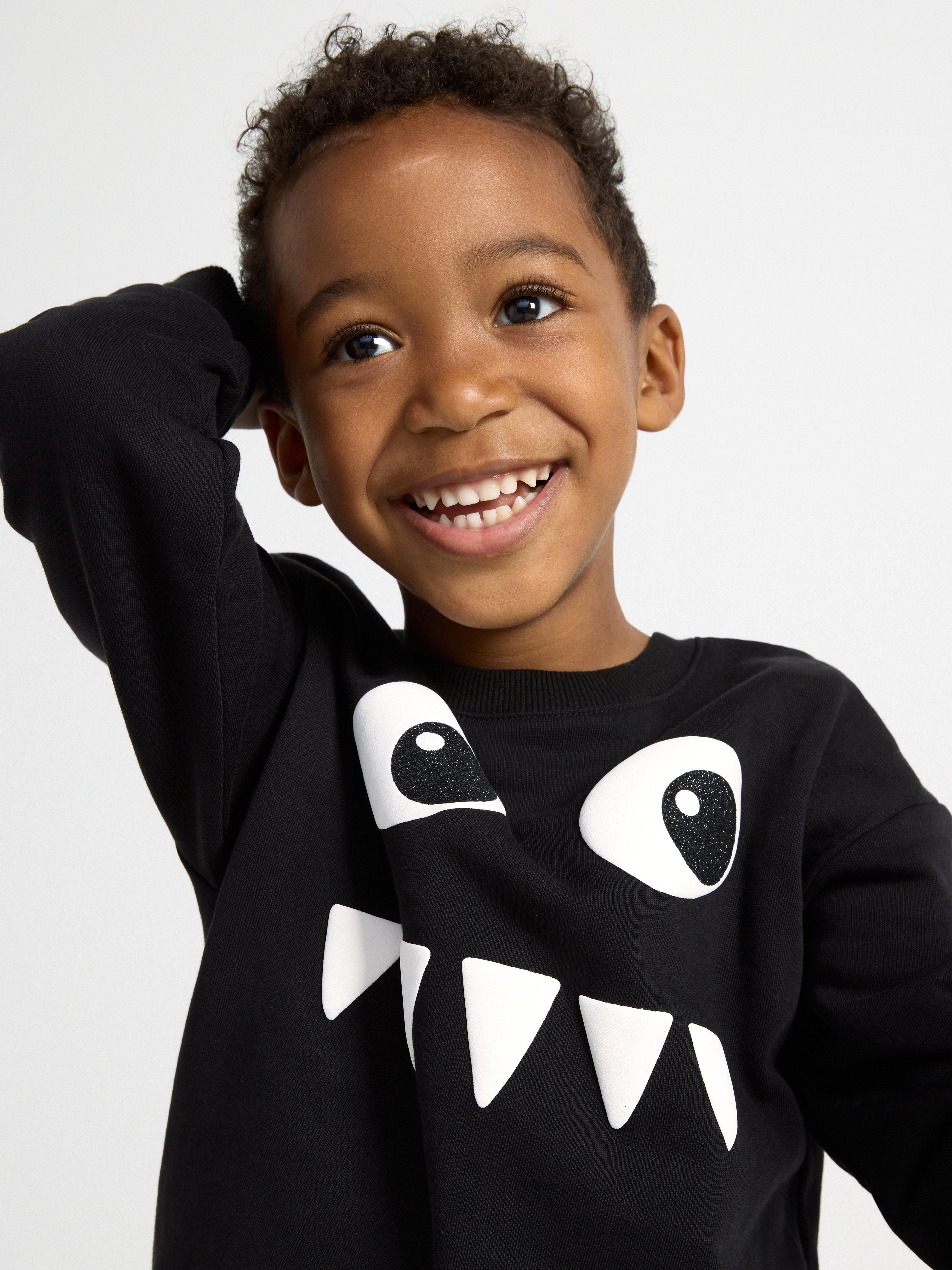 Sweatshirt halloween print Black