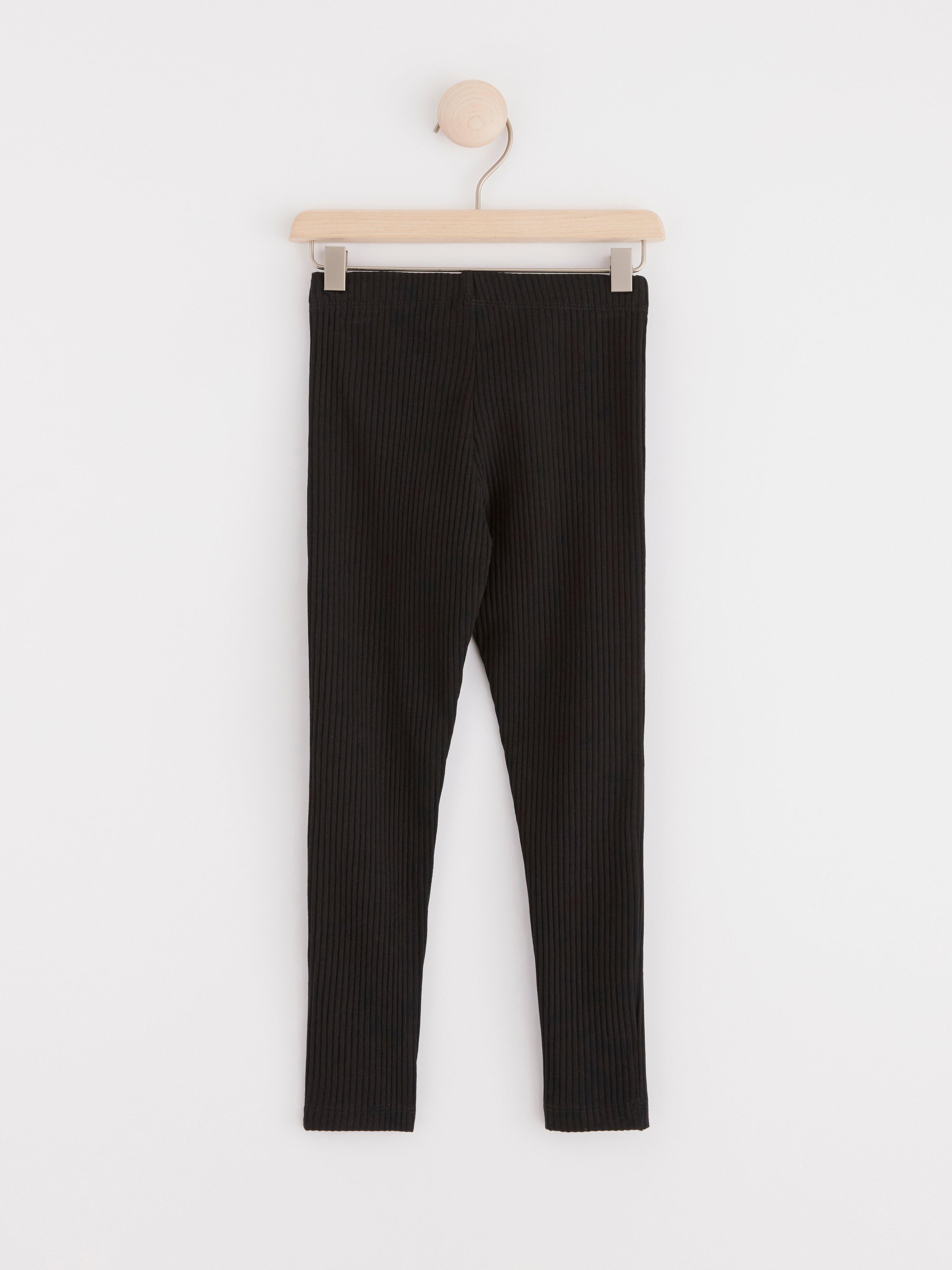 Leggings ribbed Black