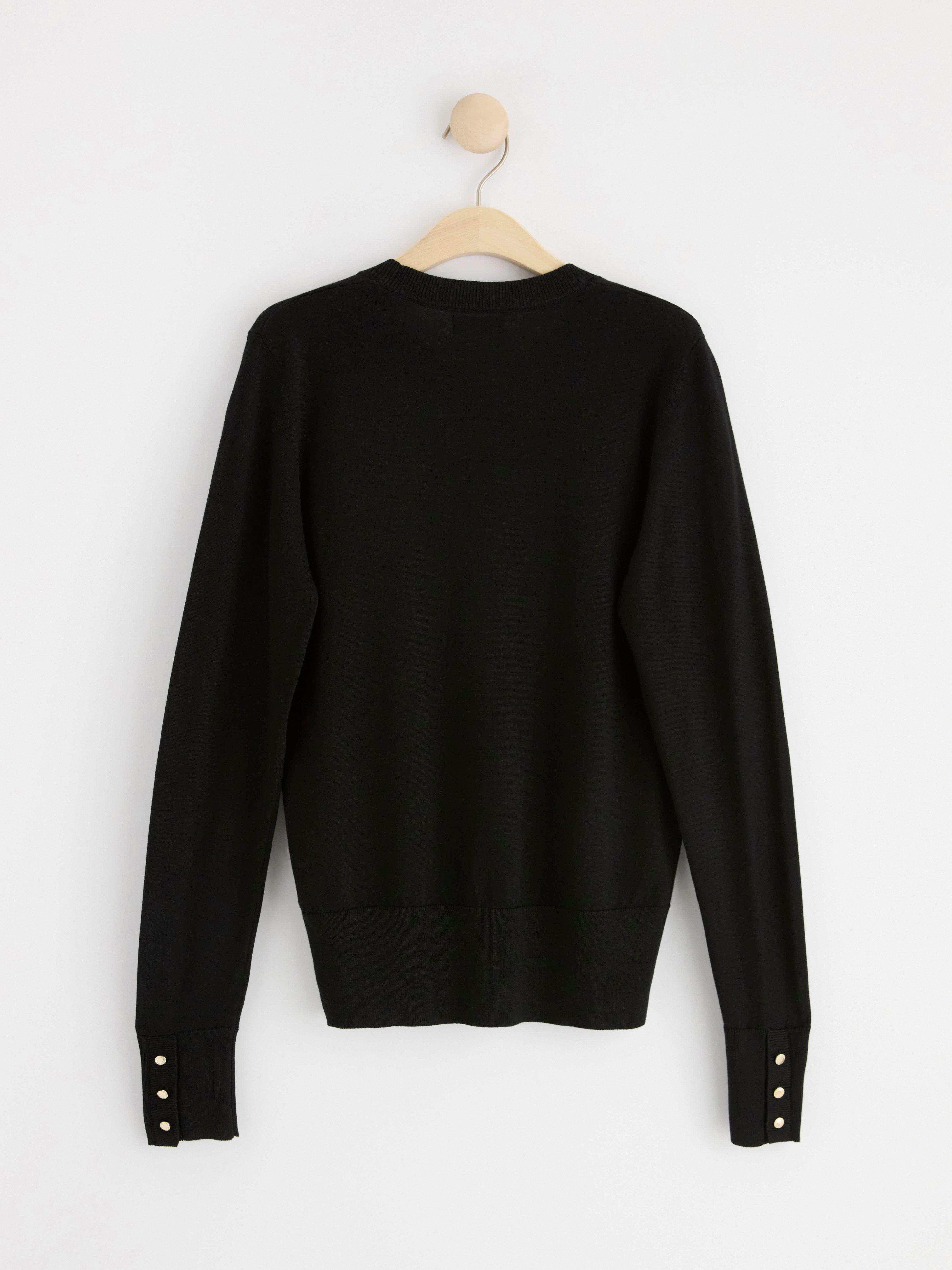 Jumper fine-knitted Black