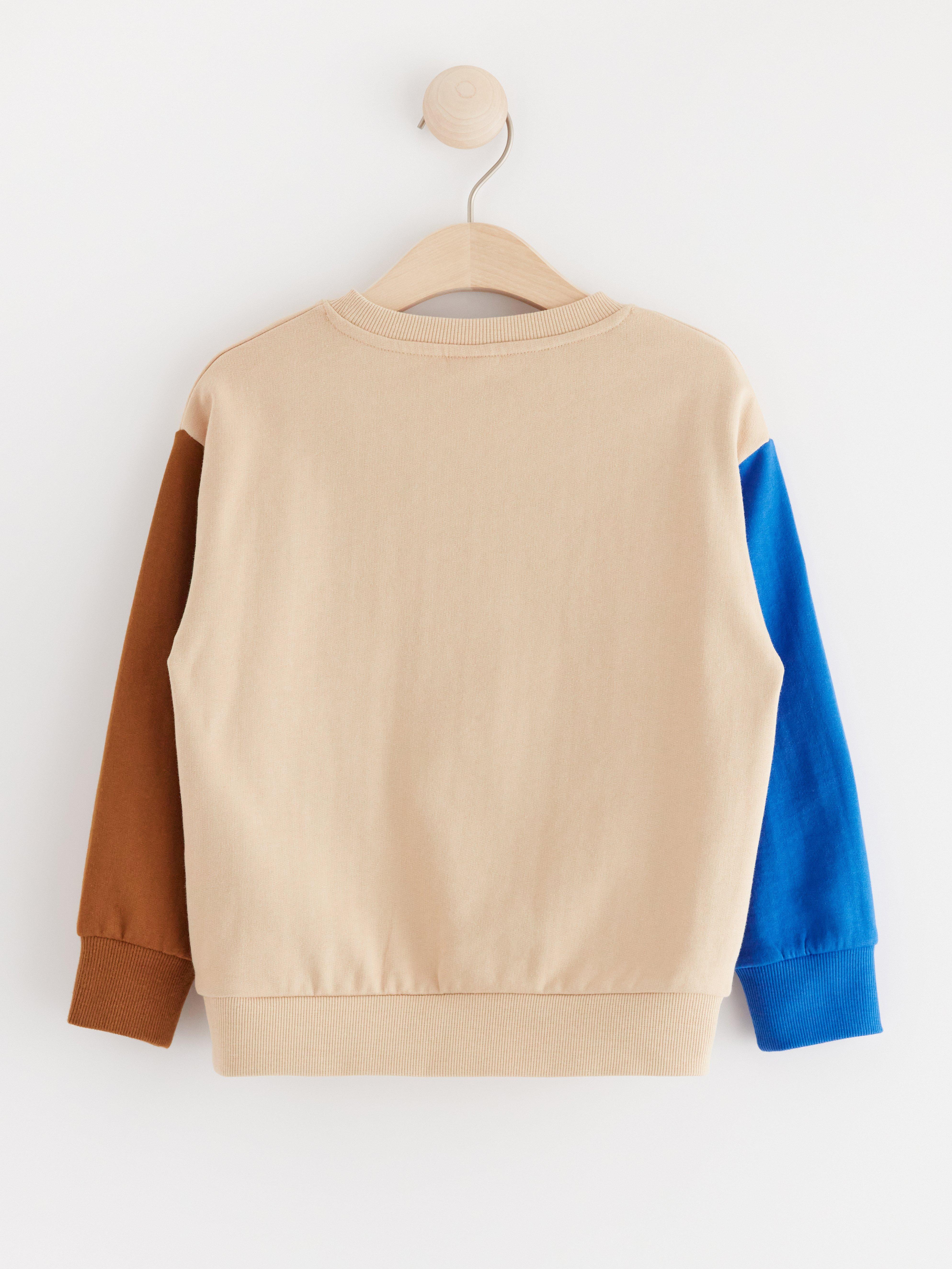 Sweatshirt with brushed inside Beige